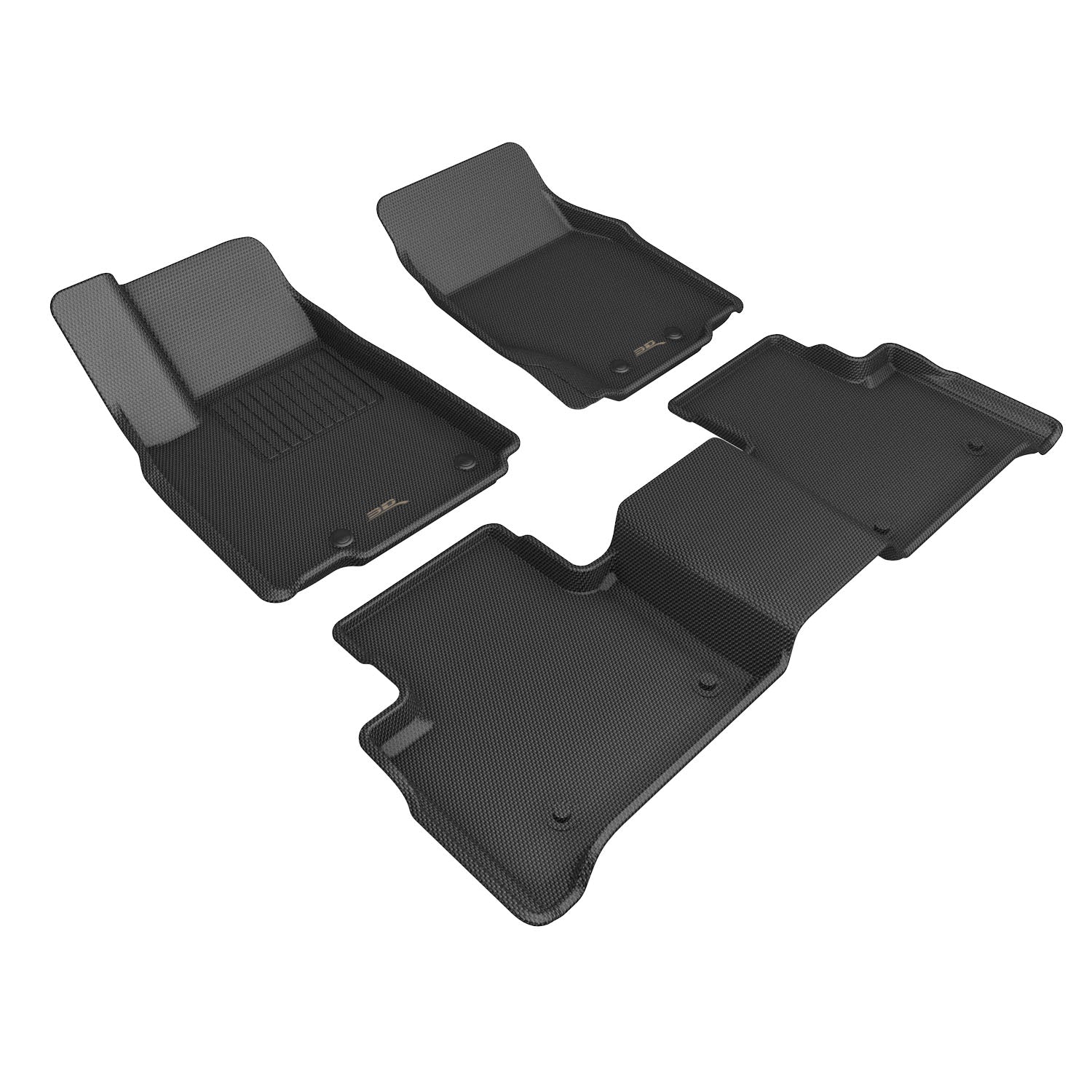 3D Maxpider 2022-2024 Jeep Grand Cherokee Kagu Black 1st Row 2nd Row Floor Liner L1JP02601509