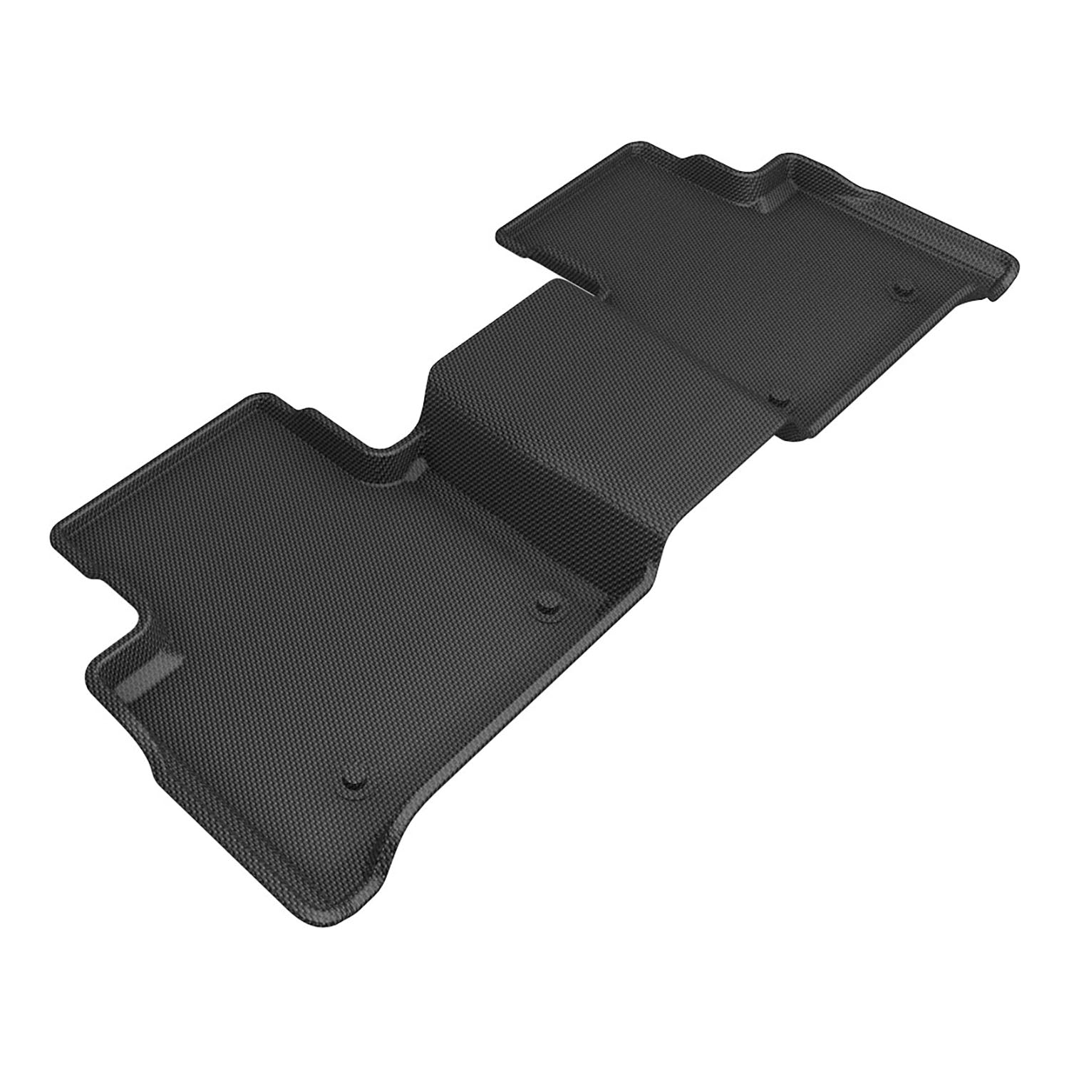 3D Maxpider 2022-2024 Jeep Grand Cherokee Kagu 2nd Row Carbon Fiber Embossed Pattern Black Floor Mats L1JP02621509