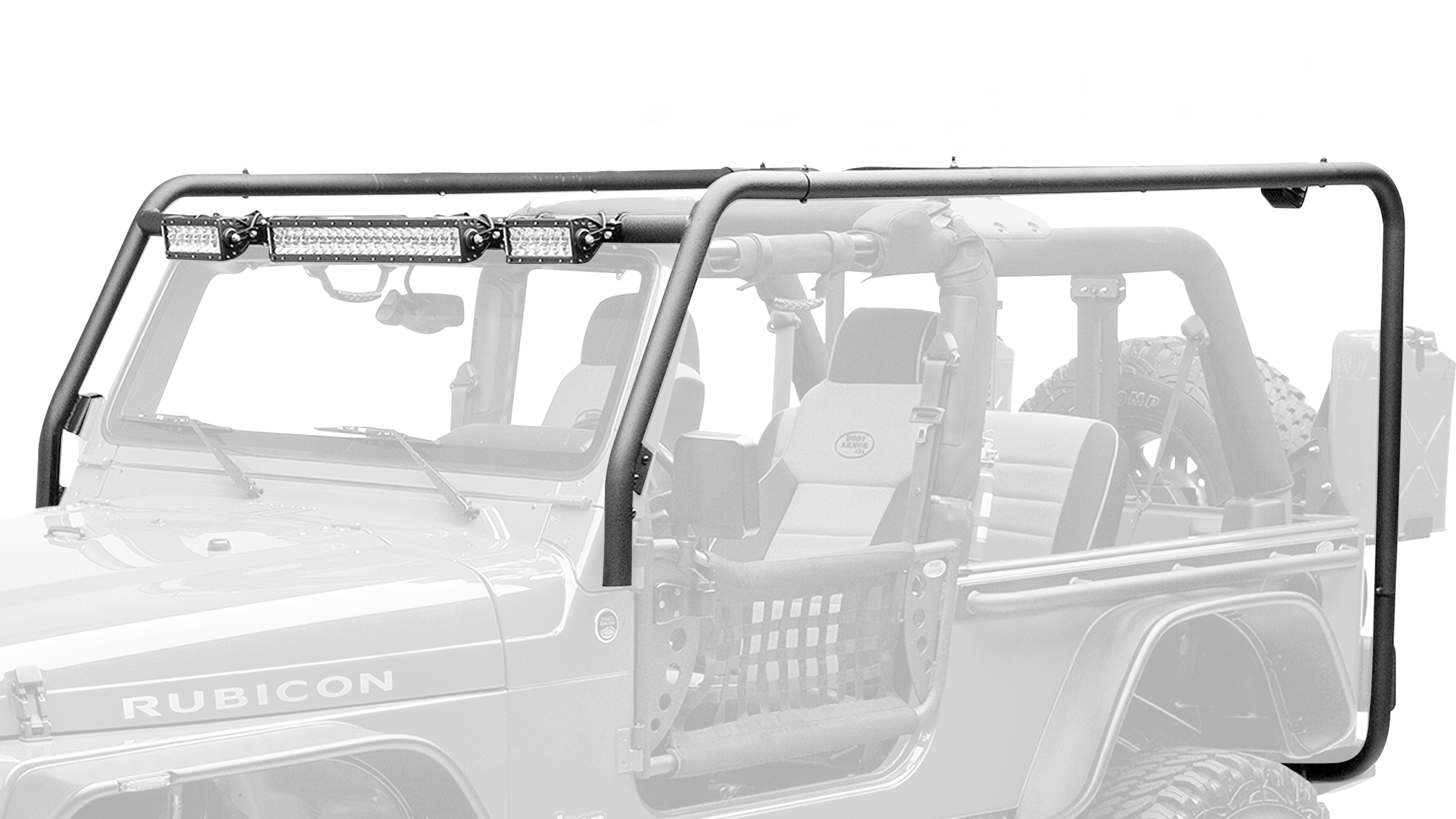 Body Armor 2007-2018 Jeep Wrangler JK 2 Door Cargo Roof Rack Light Texture Black JK-7101