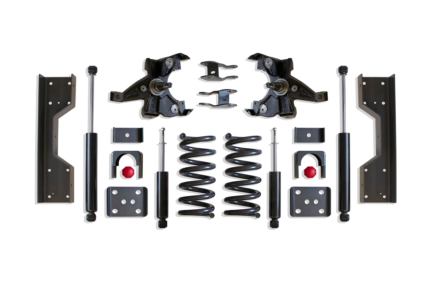 MaxTrac Suspension 2WD 4"-6" Lowering Kit Including V8 Coils Hd Spindles Flip Kit C-Notch Shock Angle Corrector & Front Rear Shocks K330546H-8