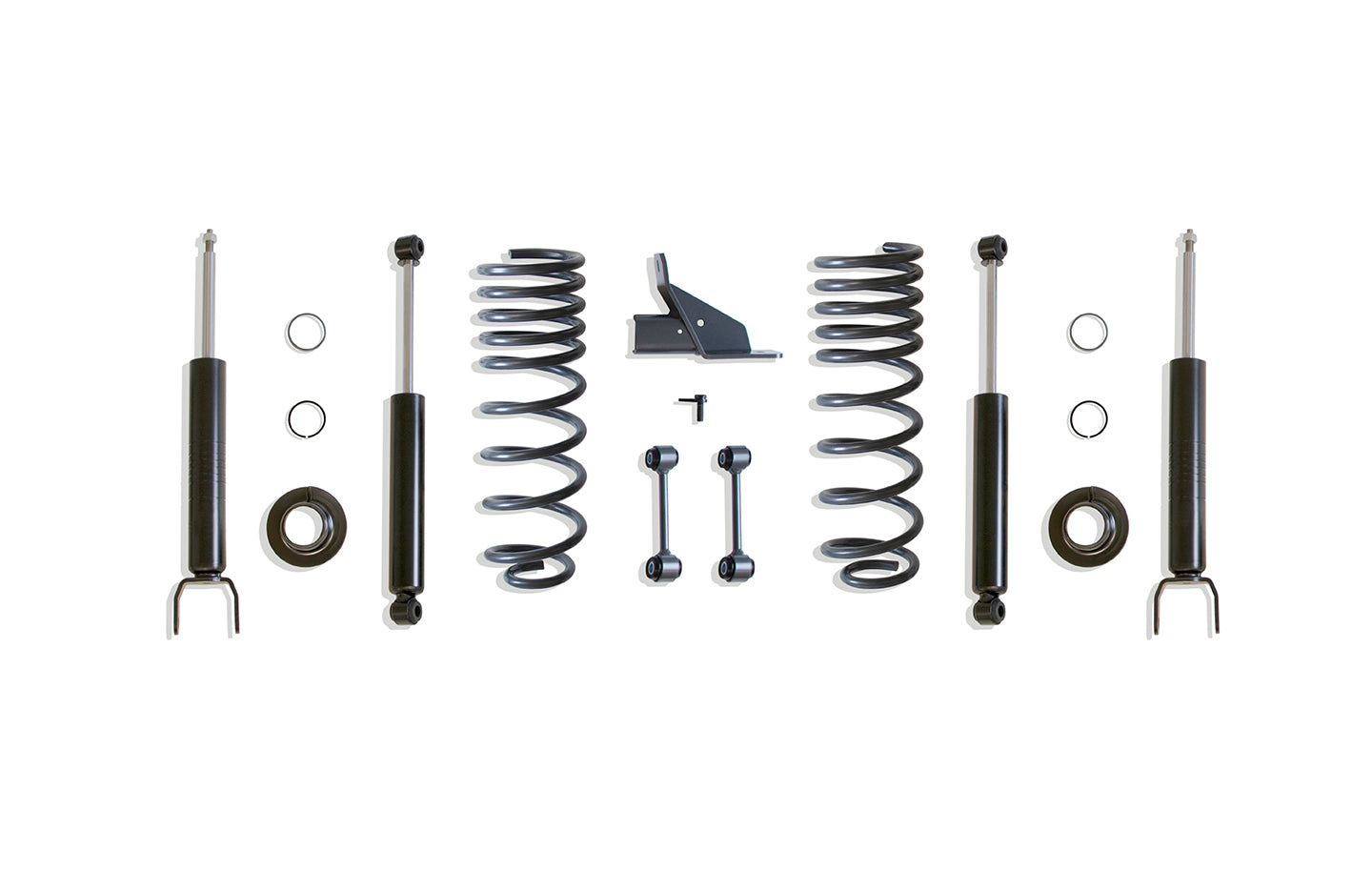 MaxTrac Suspension 4WD 2"-4" Lowering Kit Including Front Struts Rear Coils Trac Bar Bracket Sway Bar End Links & Rear Shocks K332424