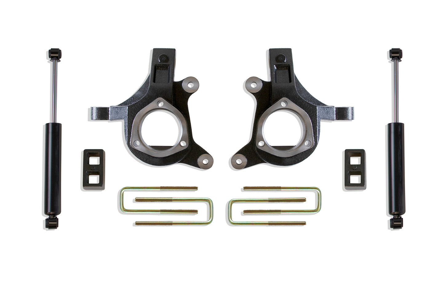 MaxTrac Suspension 1999-2006 Chevrolet Silverado 1500 GMC Sierra 1500 2WD 3" Lift Kit Including Spindles Blocks U-Bolts & Rear Max Trac Shocks K880932