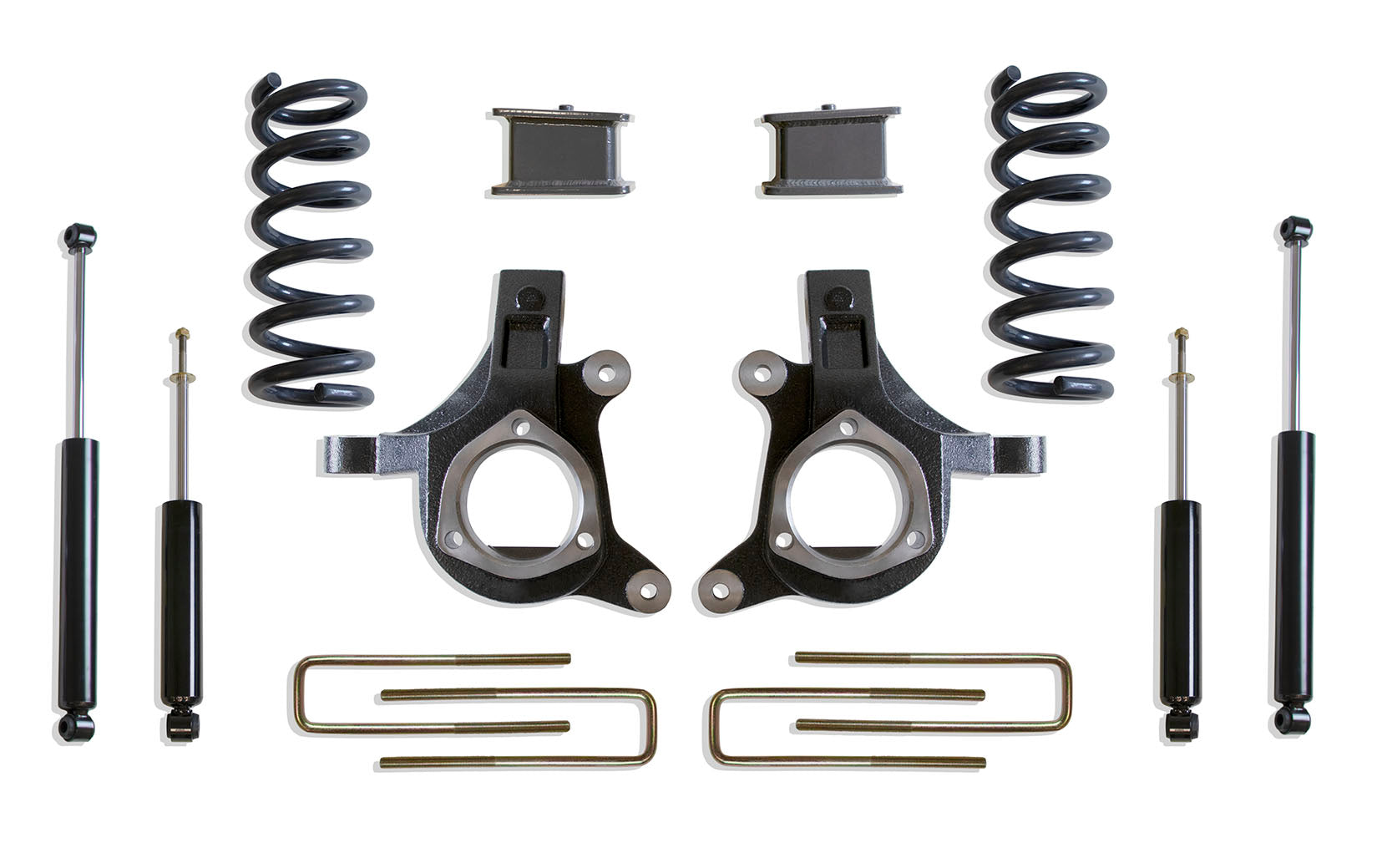 MaxTrac Suspension 2WD 5" Lift Kit Including V6 Coils Spindles Blocks U-Bolts & Front Rear Max Trac Shocks K880953-6