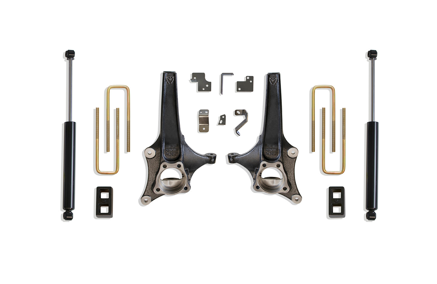 MaxTrac Suspension 2019-2024 Chevrolet Silverado 1500 GMC Sierra 1500 2WD 3.5" Lift Kit Including Spindles Blocks U-Bolts & Rear Max Trac Shocks K881932