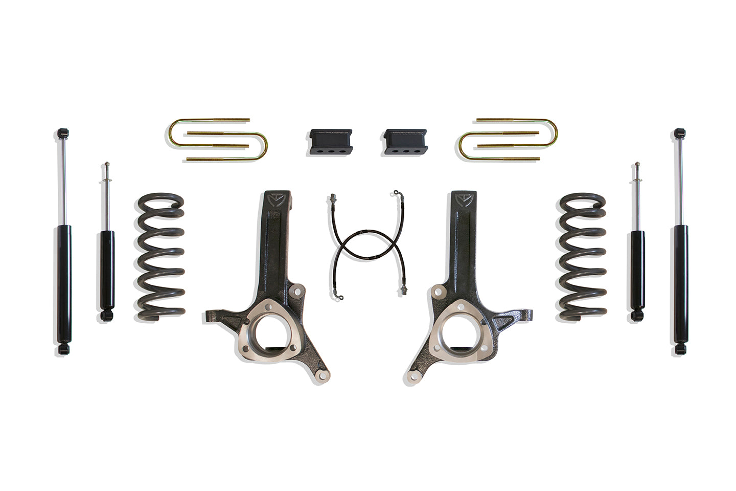 MaxTrac Suspension 6" Lift Kit Including Hemi V8 Coils Spindles Extended Brake Lines Blocks 3.625" Wide U-Bolts & Front Rear Max Trac Shocks K882262S