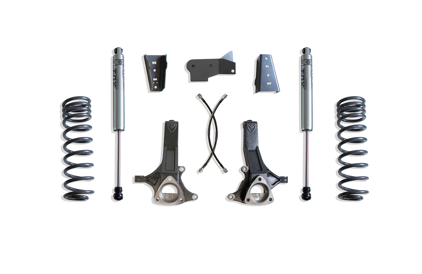 MaxTrac Suspension 4.5" Lift Kit Including Spindles Extended Brake Lines Rear Coils Trac Bar & Fox 2.0 Performance Series Rear Shocks K882443F