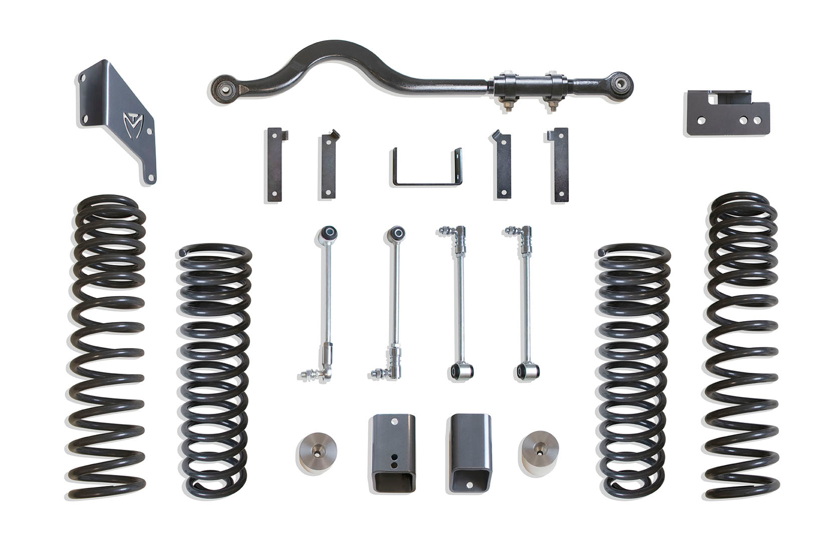 MaxTrac Suspension 4.5" Lift Kit Including F&R Coils Bump Stop Brake Line Extensions Sway Bar End Links Adjustable Trac Bar Bracket No Shocks K889745