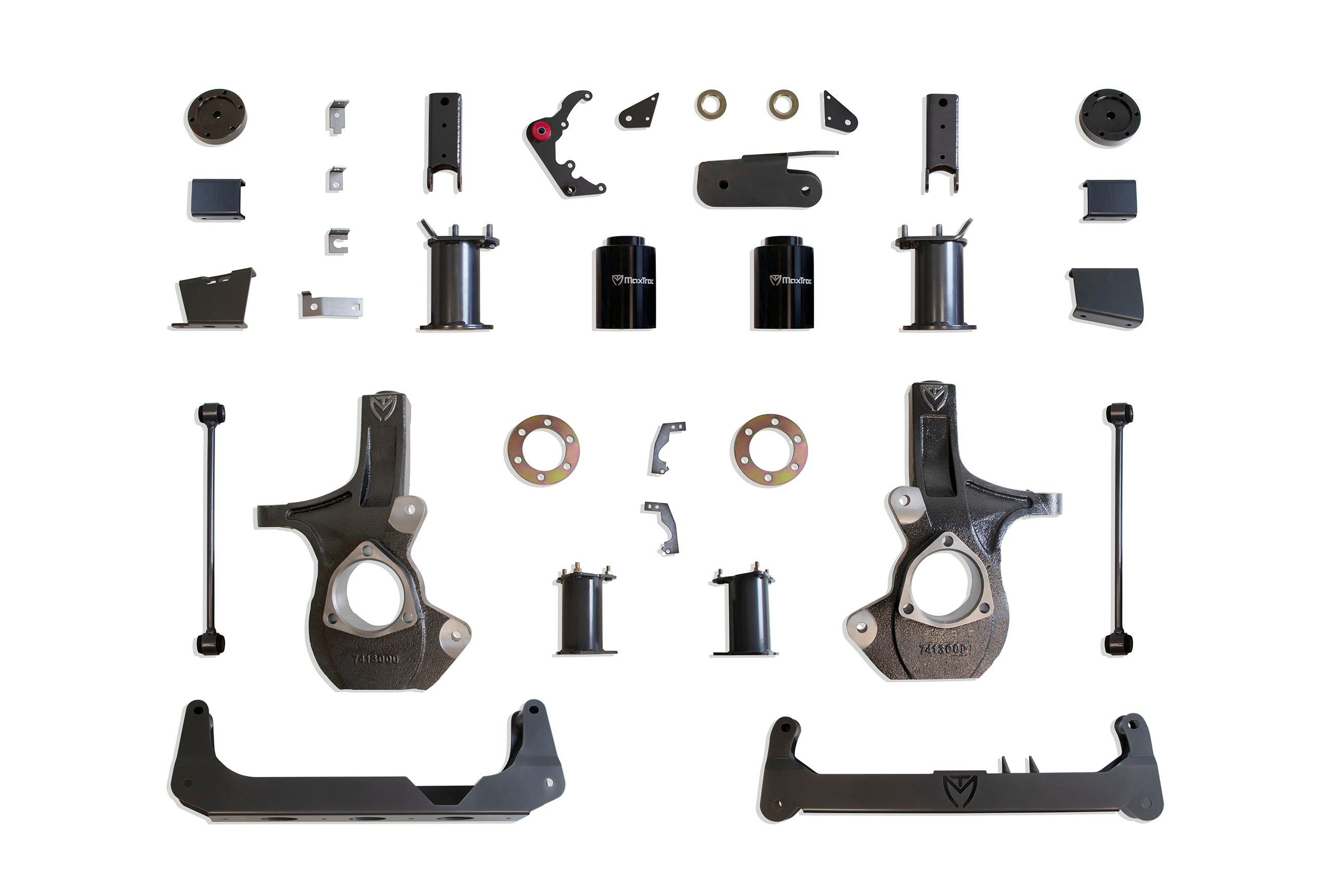 MaxTrac Suspension 7" Lift Kit Including Strut Spacers Diff Drops Rear Coil Spacers Trac Bar Bracket & Max Trac Rear Shock Extenders K941275