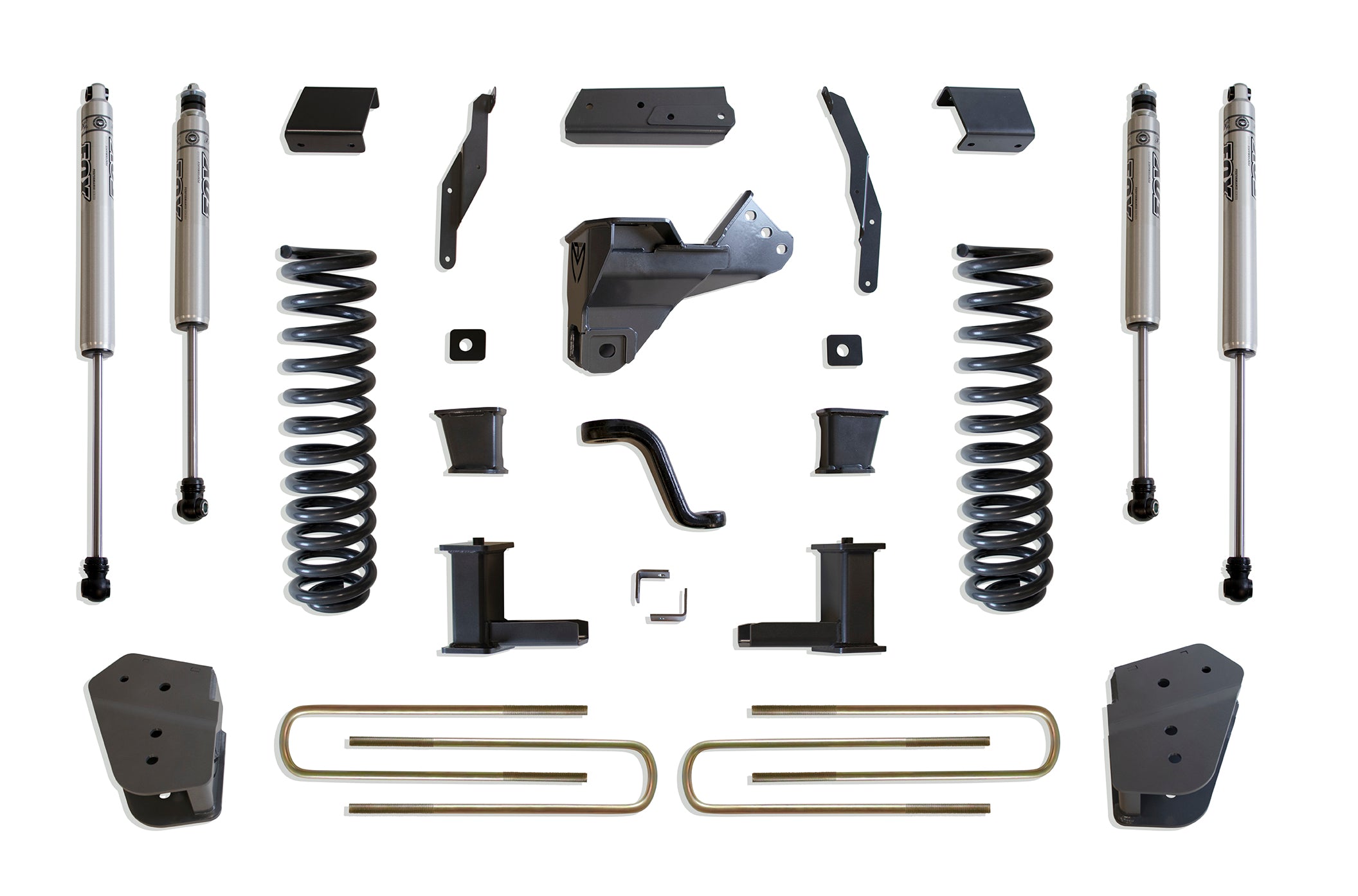 MaxTrac Suspension 6" Lift Kit Including Diesel Coils Radius Arm Trac Bar Sway Bar Brackets U-Bolts & Front Rear Fox 2.0 Performance Series Shocks K943362F