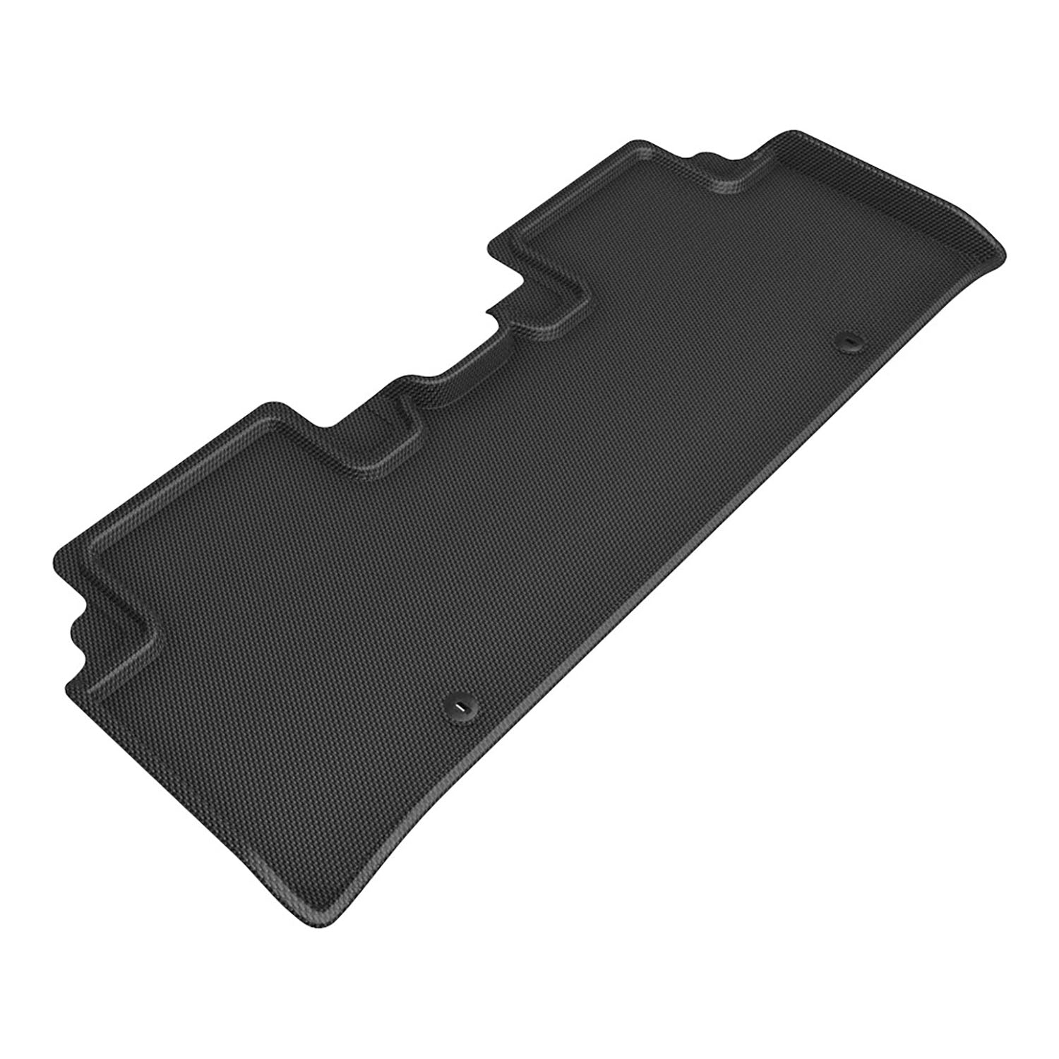 3D Maxpider 2023-2024 Kia Ev6 Custom Fit Floor Liner Kagu 2nd Row Floor Mat Carbon Fiber Embossed Pattern Black L1KA07121509
