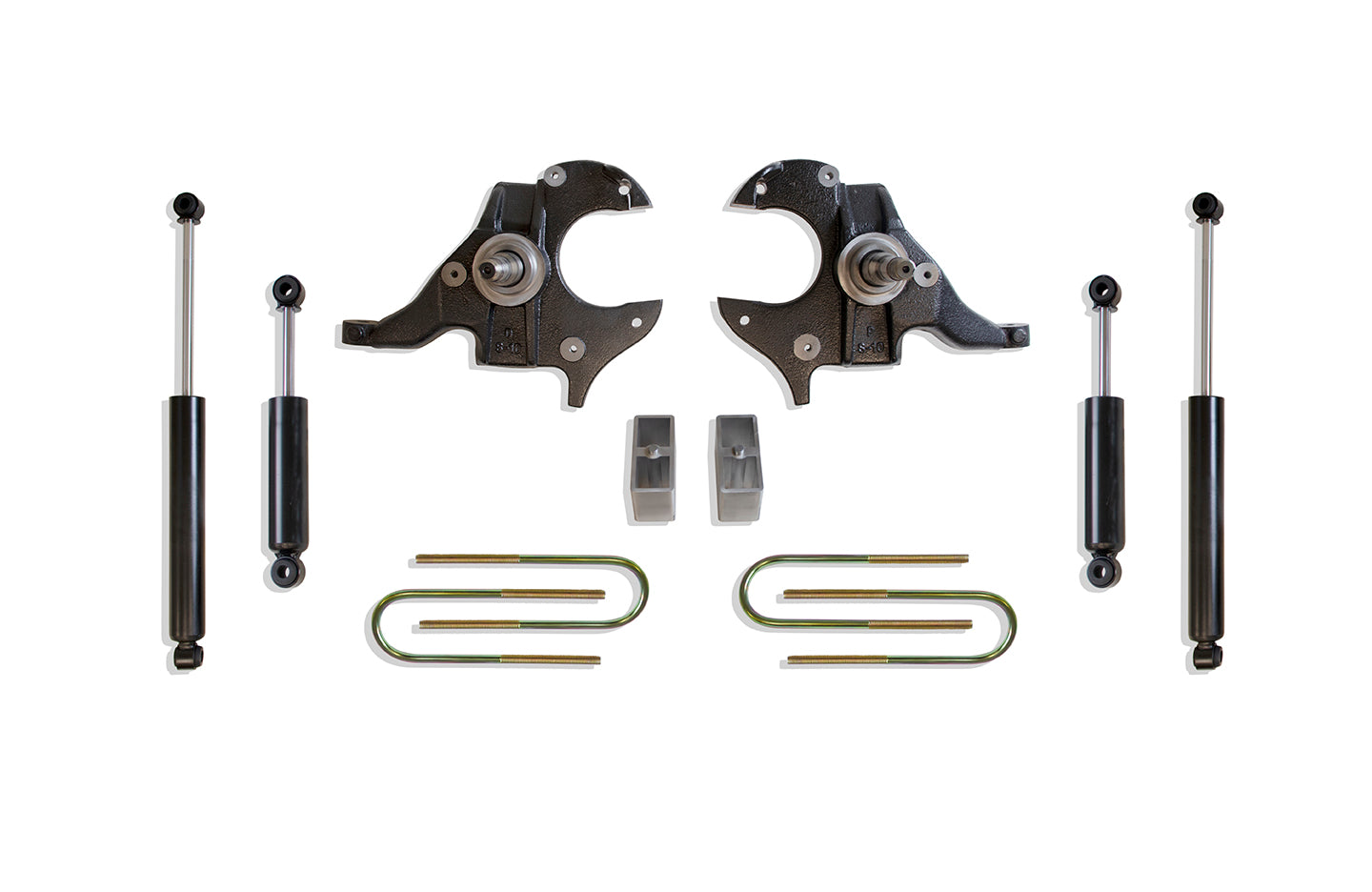 MaxTrac Suspension 2WD 2"-3" Lowering Kit Including Spindles Blocks U-Bolts & Front Rear Shocks KS330123