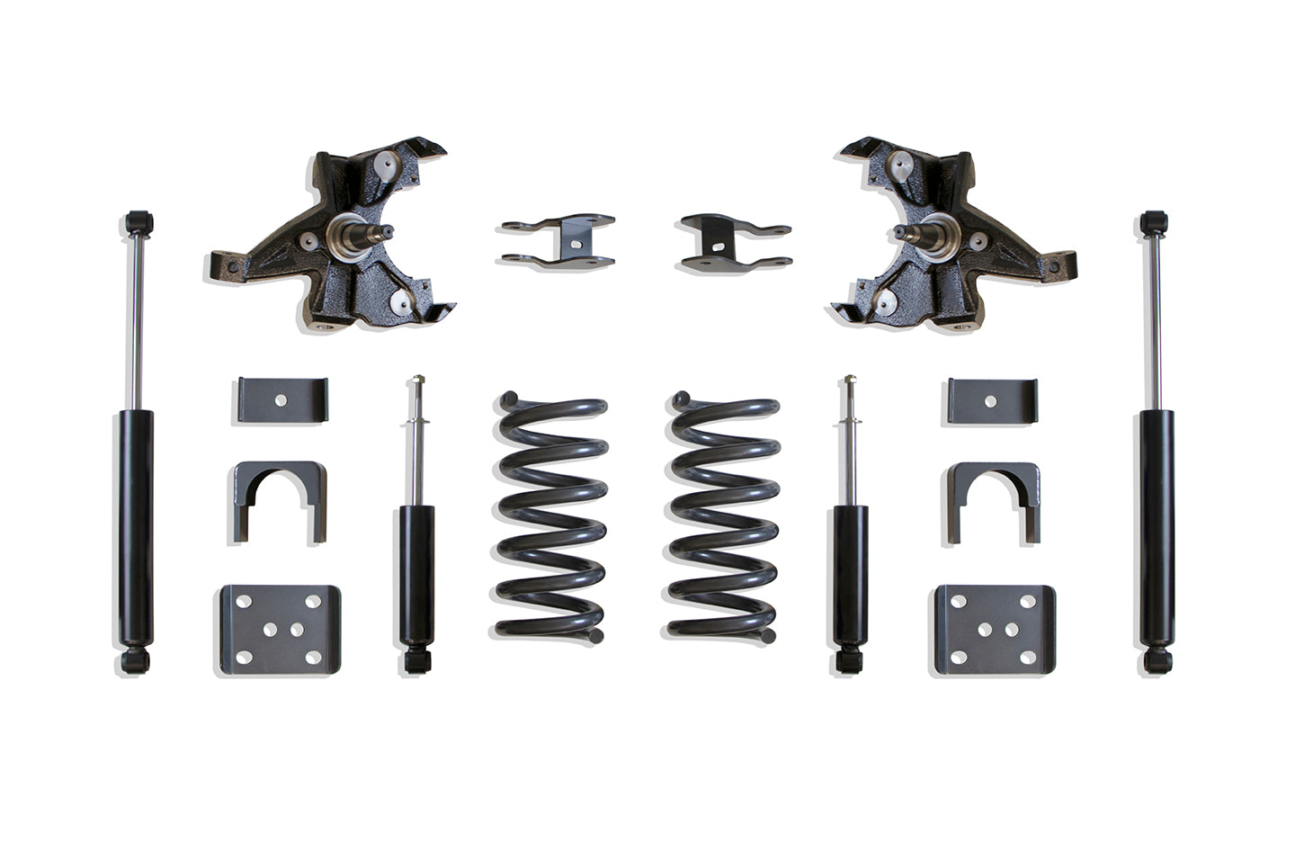 MaxTrac Suspension 3"-5" Lowering Kit Including V6 Coils Hd Spindles Flip Kit Shackles Shock Angle Correctors & Front Rear Shocks KS330535H-6