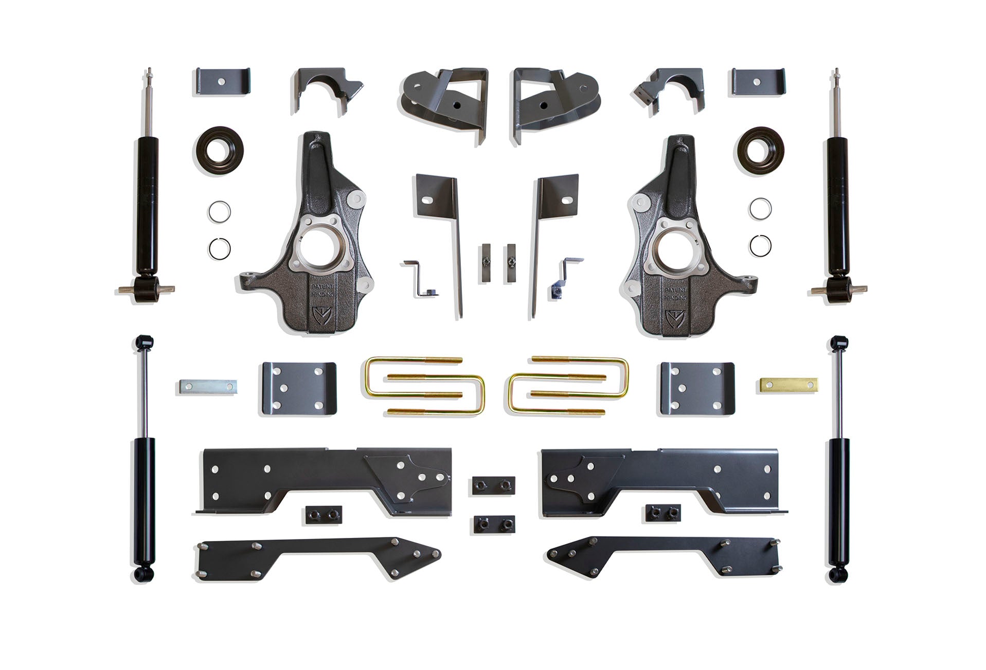 MaxTrac Suspension 2019-2025 Chevrolet Silverado 1500 2019-2025 GMC Sierra 1500 2WD 4WD 4"/6" Drop Height Lowering Kit With Spindles KS331946S