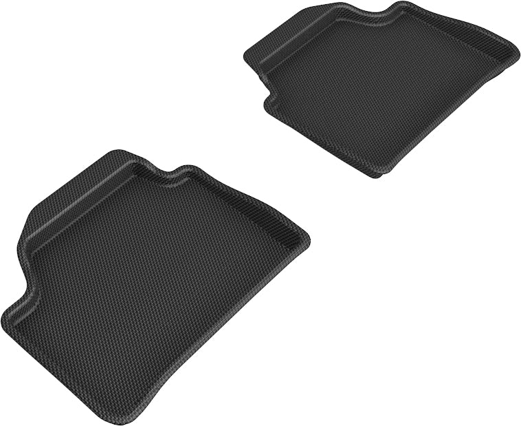 3D Maxpider 2014-2021 BMW 2 Series F22 2nd Row Kagu Carbon Fiber Embossed Pattern Floor Mat Black L1BM03621509