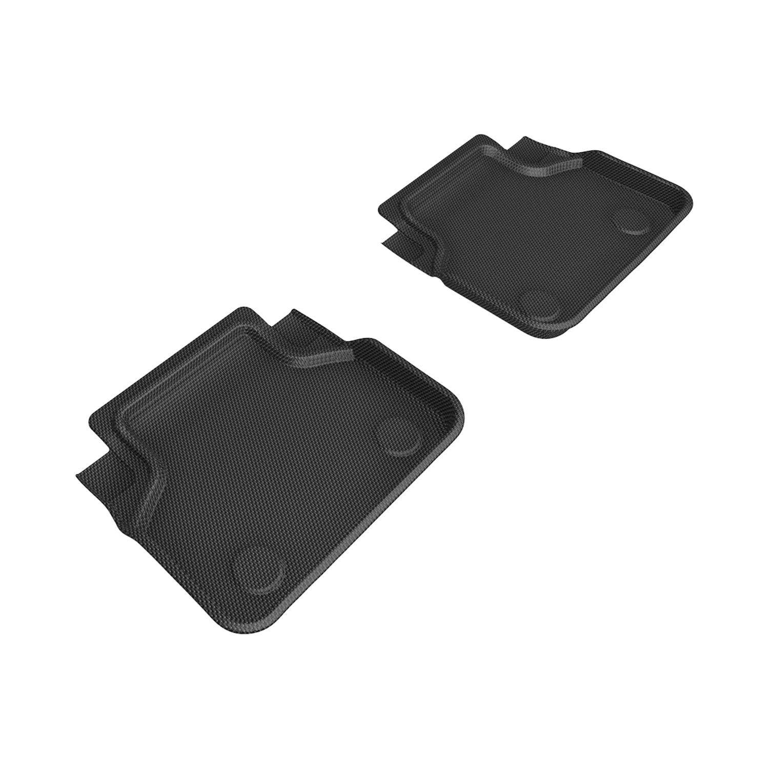 3D Maxpider 2018-2024 BMW 8-Series GC G16 RWD Custom Fit 2nd Row Floor Mats Kagu Carbon Fiber Embossed Pattern Black L1BM11421509