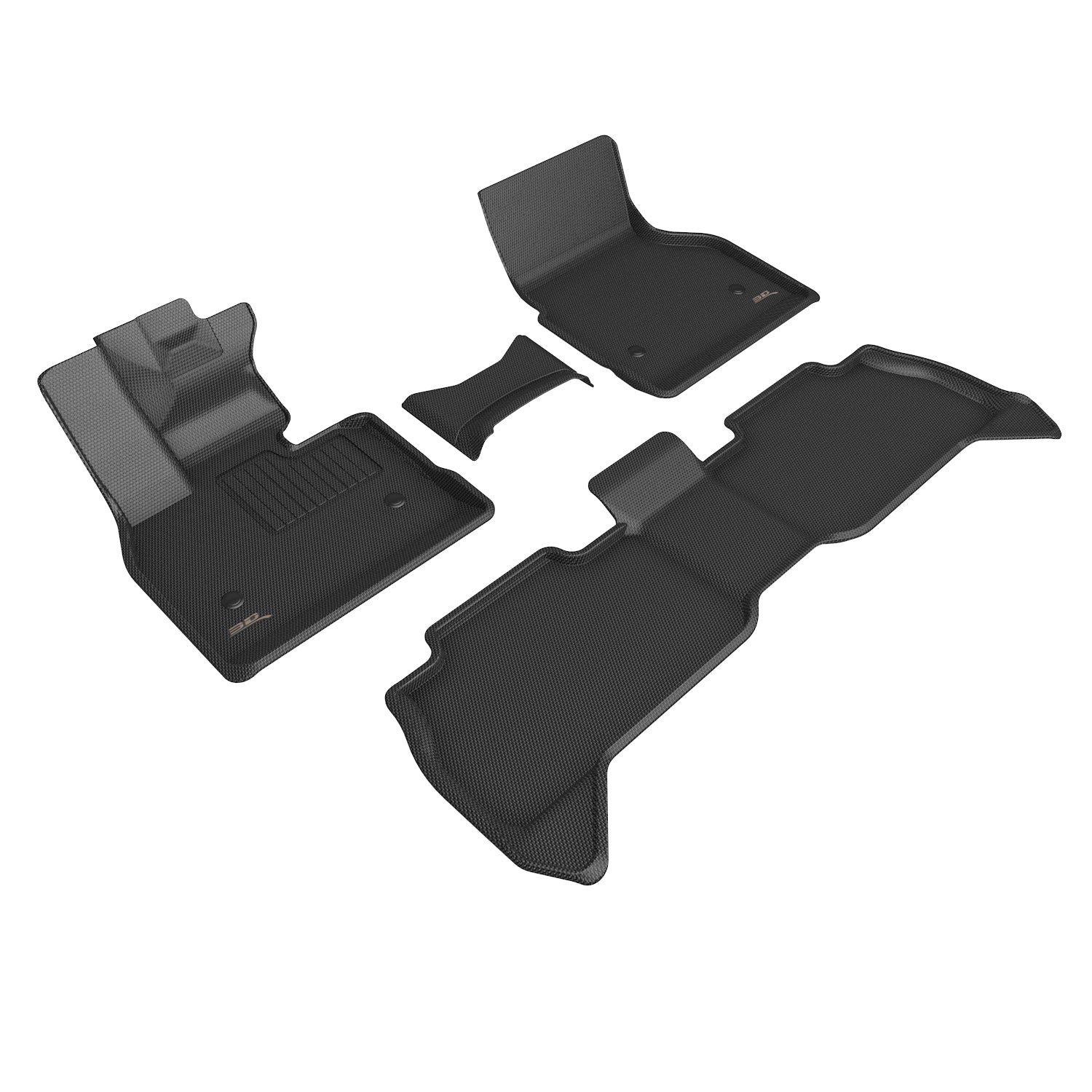 3D Maxpider 2022-2024 BMW IX 1st Row 2nd Row Floor Mats Elegant Carbon Fiber Prints Black L1BM12404709
