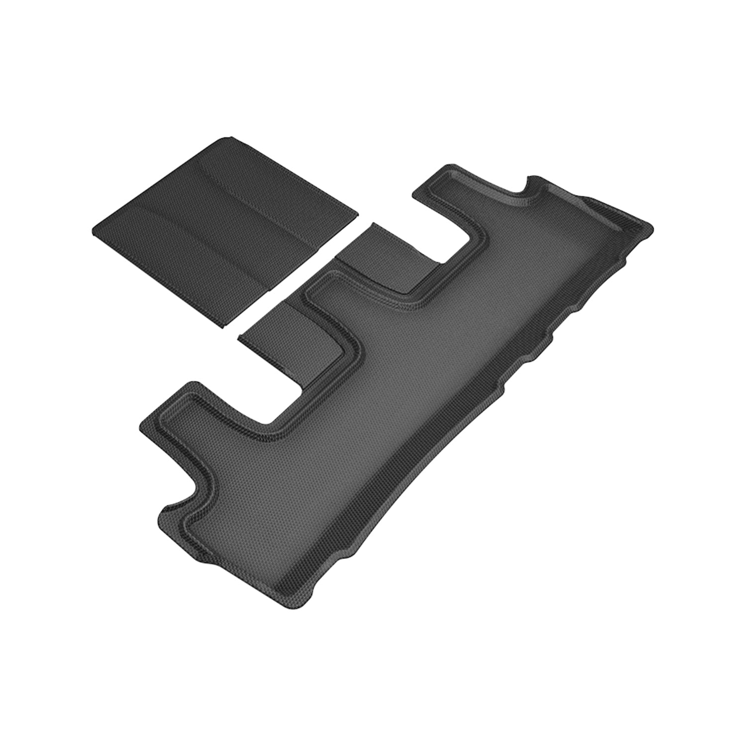 3D Maxpider 2018-2024 Ford Expedition Max Kagu 3rd Row Carbon Fiber Embossed Pattern Black Floor Mats L1FR14831509