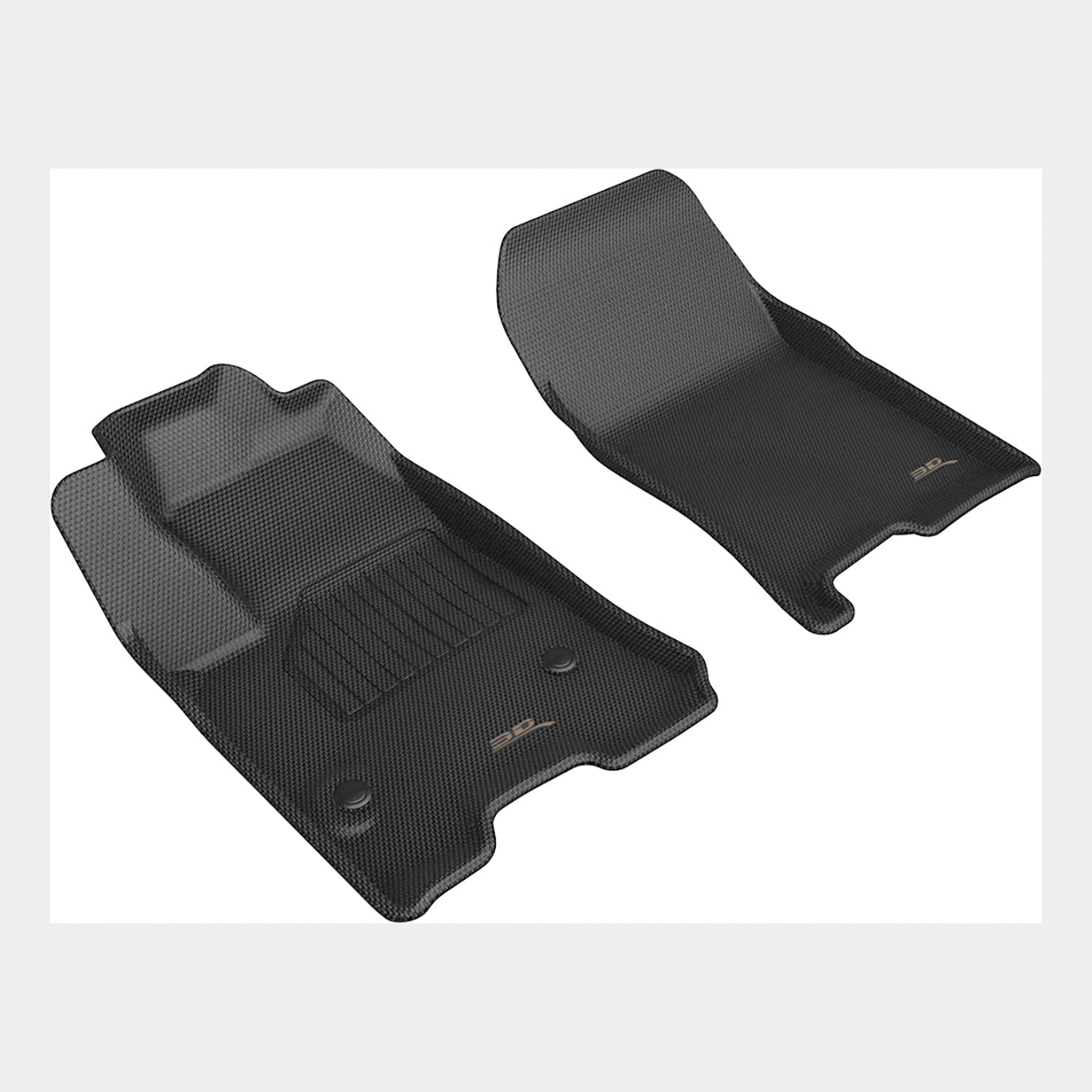 3D Maxpider 2023-2024 GMC Canyon Crew Cab Custom Fit Floor Liner Kagu 1st Row Carbon Fiber Embossed Pattern Black L1GM03311509