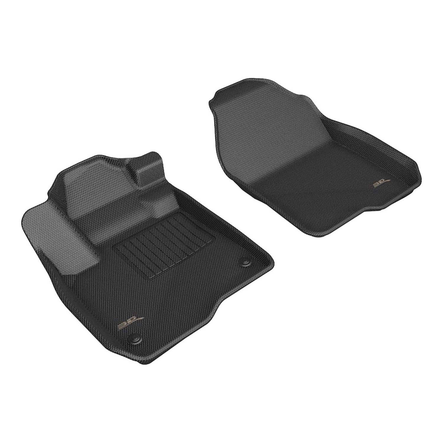 3D Maxpider 2023-2024 Honda CR-V 1st Row Kagu Carbon Fiber Embossed Pattern Floor Mat Black L1HD13211509