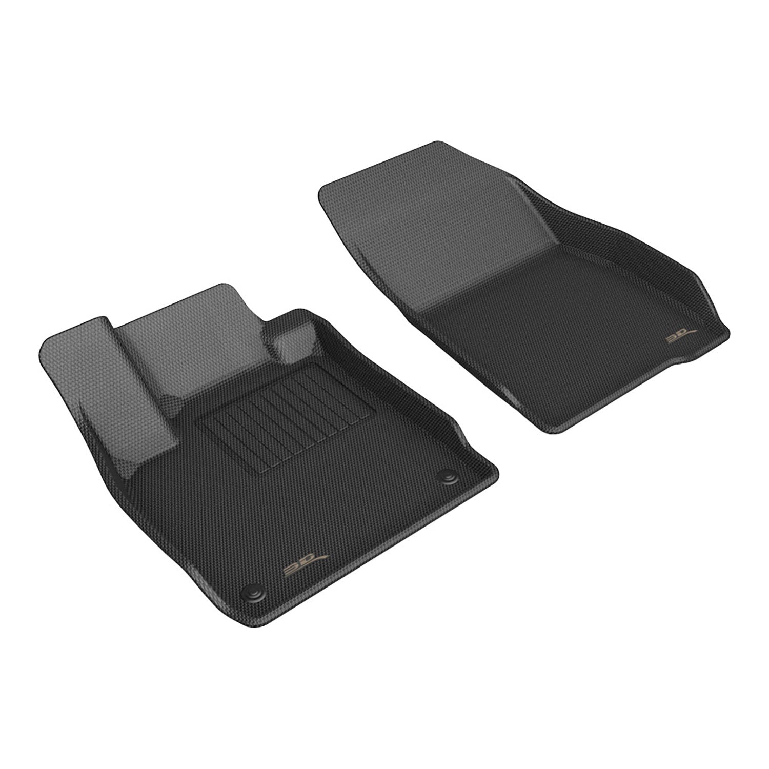 3D Maxpider 2023-2024 Honda Accord Kagu 1st Row Carbon Fiber Embossed Pattern Floor Mat Black L1HD13411509