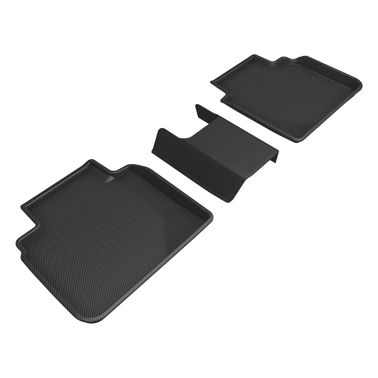3D Maxpider 2023-2024 Honda Accord 2nd Row Kagu Carbon Fiber Embossed Pattern Floor Mat Black L1HD13421509