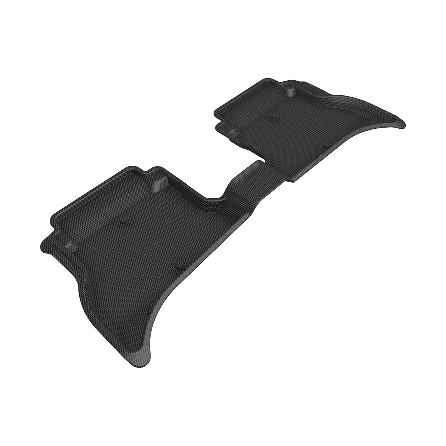 3D Maxpider 2021-2023 Jeep Wrangler Unlimited Custom Fit Kagu 2Nd Row Floor Mat Carbon Fiber Embossed Pattern Black L1JP02421509