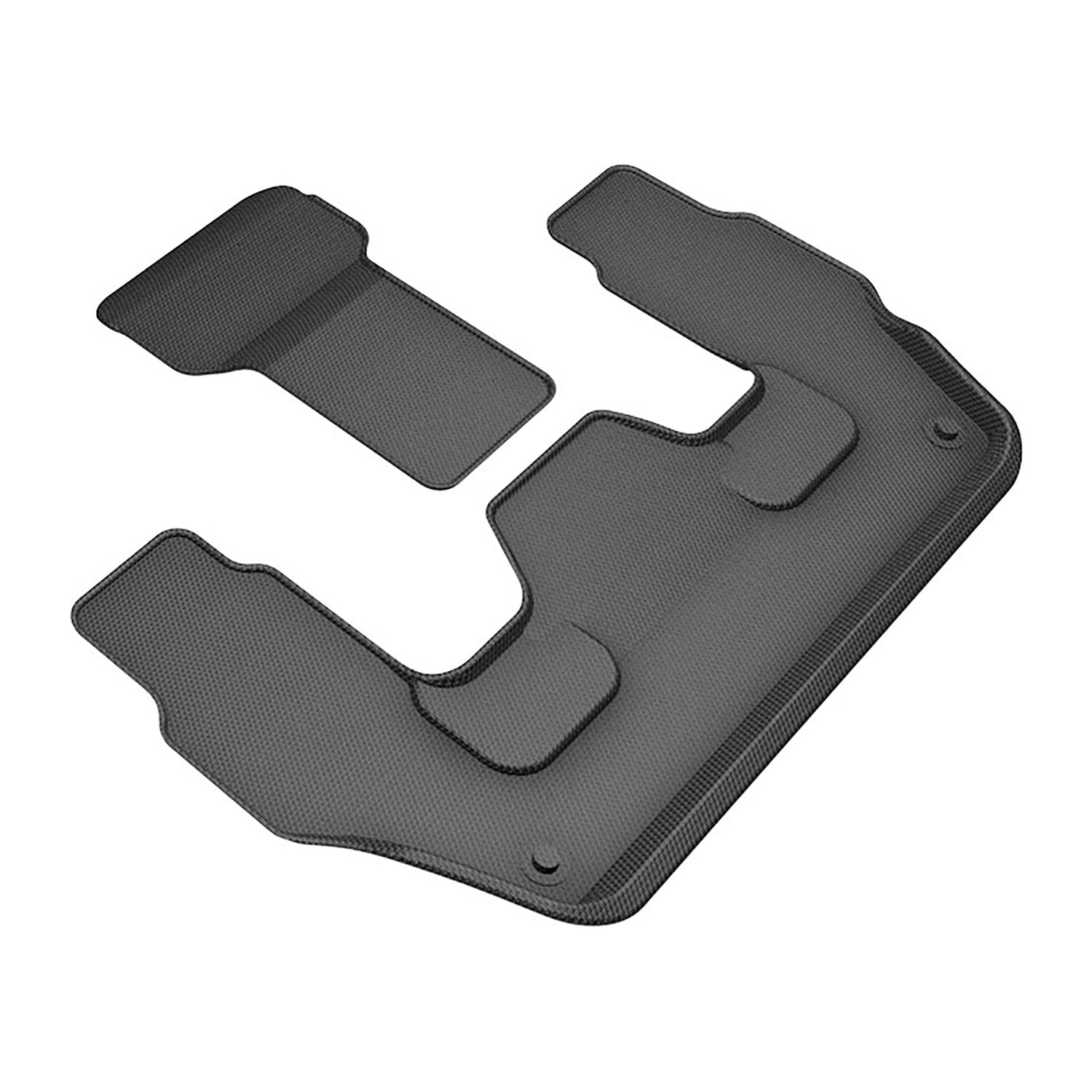 3D Maxpider 2022-2024 Jeep Grand Cherokee L Kagu 3rd Row Carbon Fiber Prints Black Floor Mats L1JP02731509