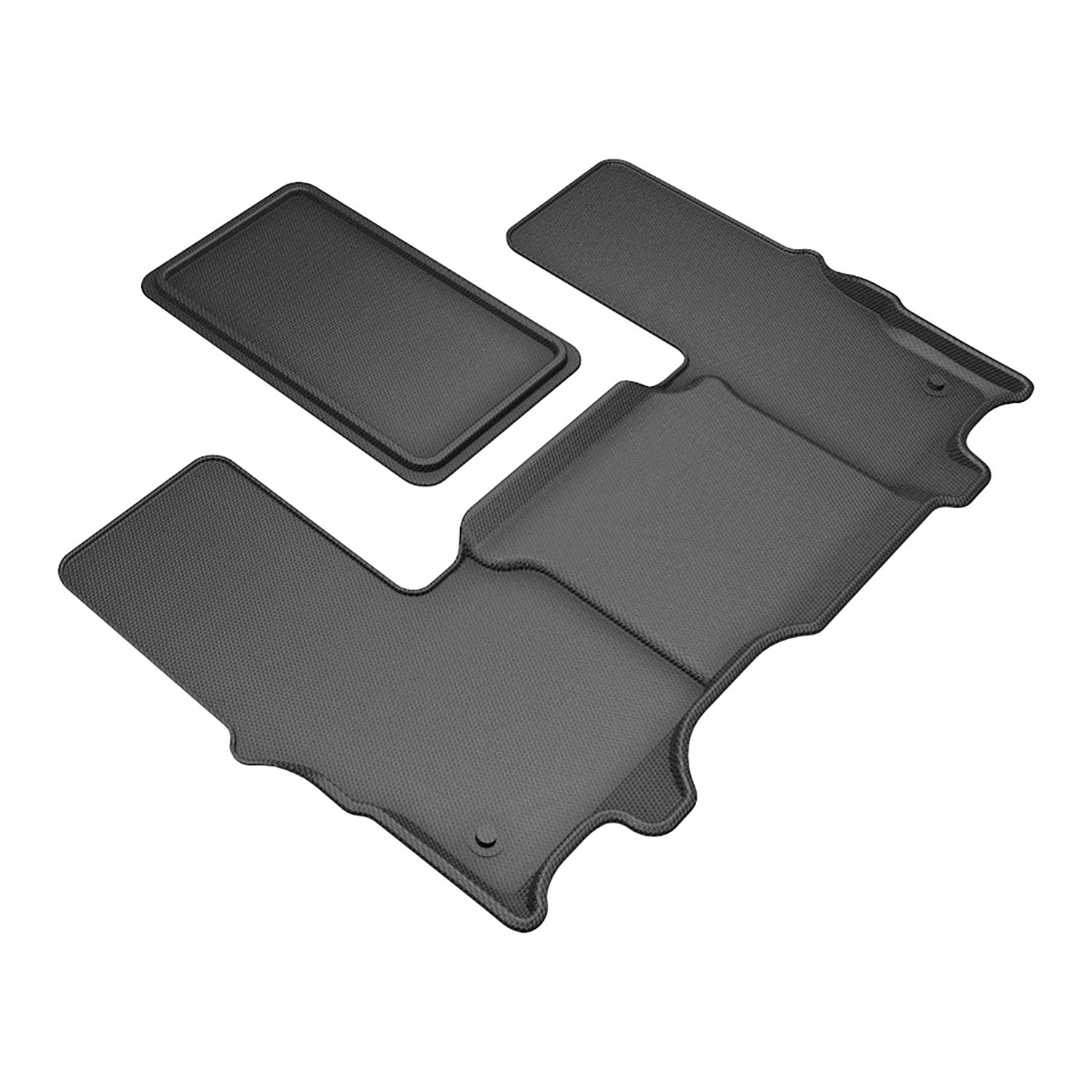 3D Maxpider 2022-2024 Jeep Wagoneer 7 Seat Kagu 3Rd Row Floor Mat Carbon Fiber Embossed Pattern Black L1JP03331509