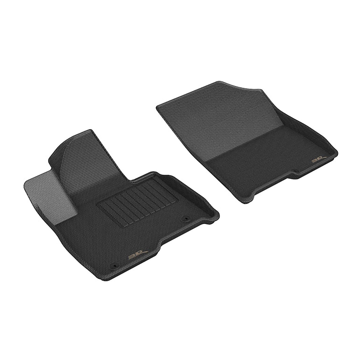 3D Maxpider 2022-2023 Kia Sorento Custom Fit Kagu 1st Row Carbon Fiber Embossed Pattern Floor Mat Black L1KA07411509