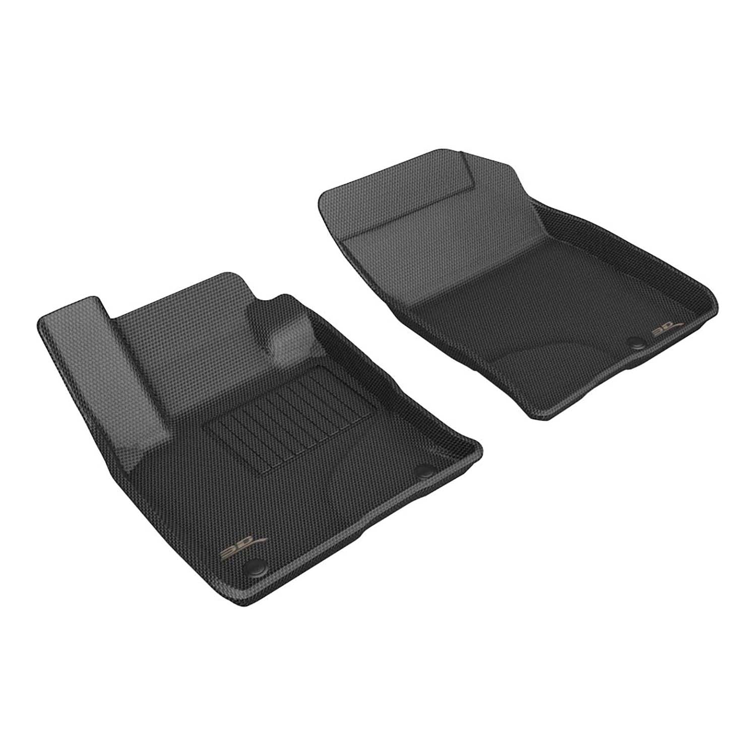 3D Maxpider 2020-2024 Lincoln Corsair Custom Fit Kagu 1st Row Carbon Fiber Embossed Pattern Floor Mat Black L1LC01611509