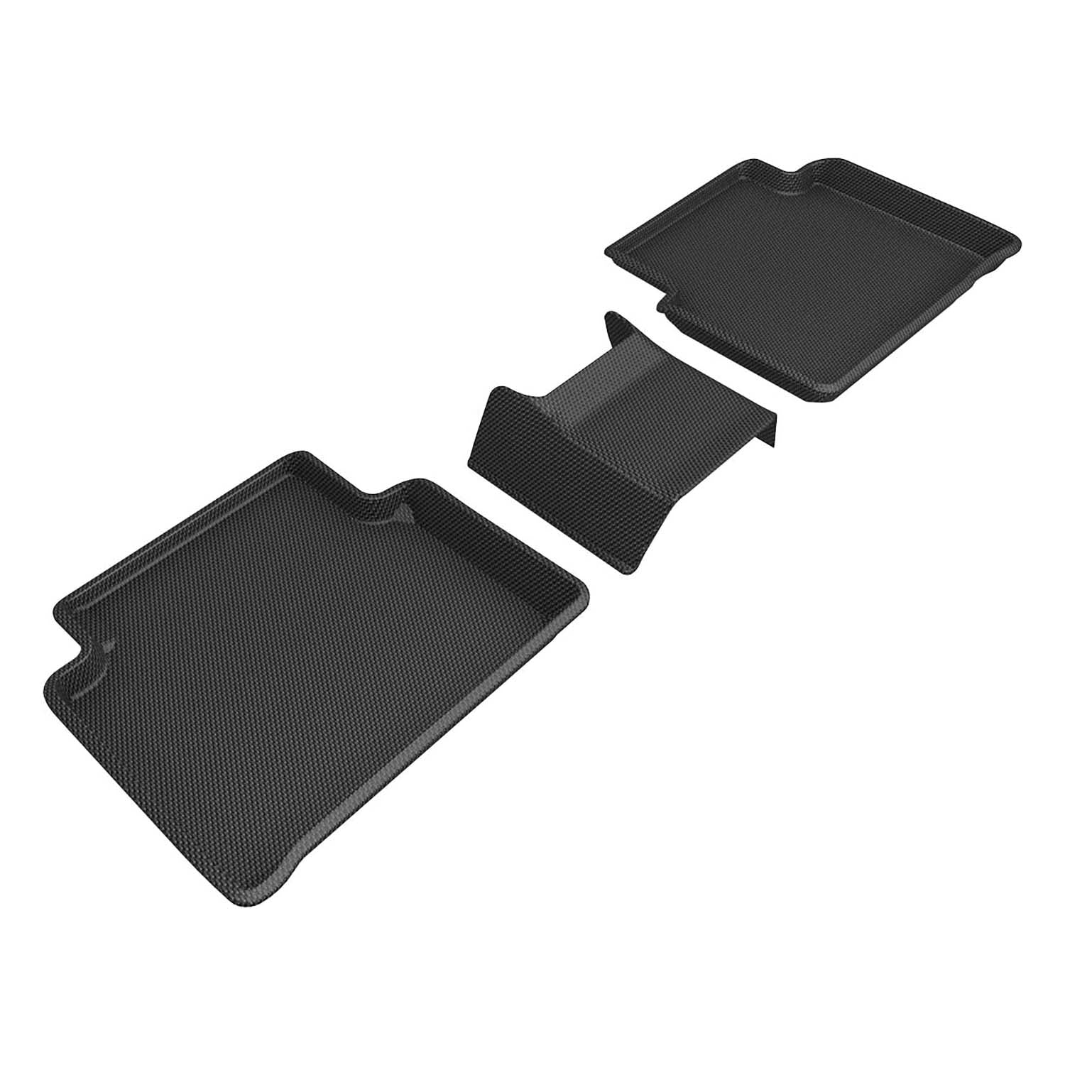 3D Maxpider 2020-2024 Lincoln Corsair Custom Fit 2nd Row Kagu Carbon Fiber Embossed Pattern Floor Mat Black L1LC01621509