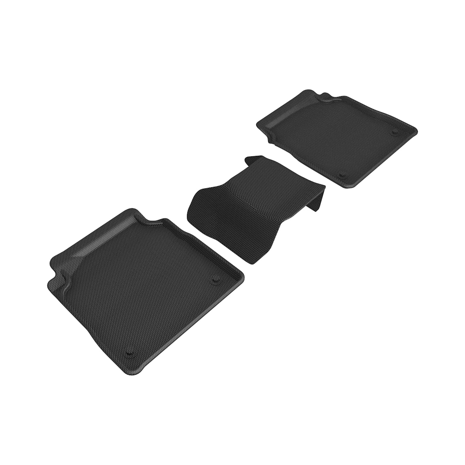 3D Maxpider 2018-2024 Lexus LS Series Custom Fit Kagu 2nd Row Carbon Fiber Embossed Pattern Black Floor Mats L1LX06421509