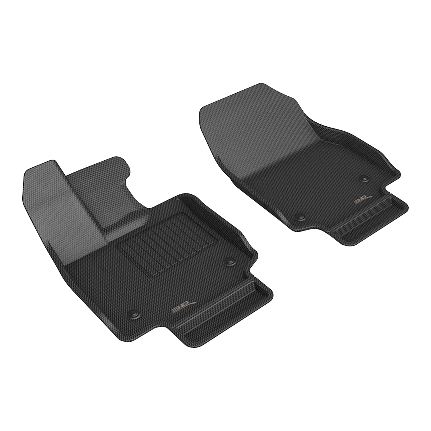 3D Maxpider 2023-2024 Lexus RX Series 1st Row Carbon Fiber Embossed Pattern Black Floor Mats L1LX08011509