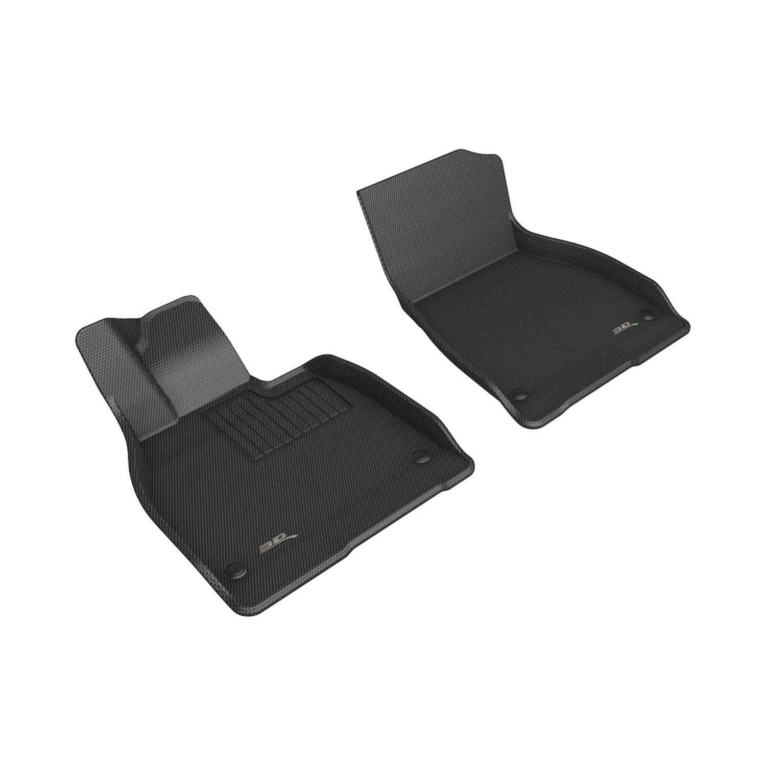 3D Maxpider 2022-2024 Mercedes-Benz EQS Custom Fit Kagu Black 1st Row Floor Liner L1MB16711509