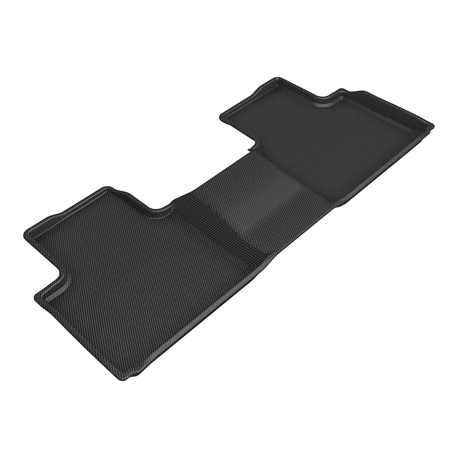 3D Maxpider 2022-2024 Mitsubishi Outlander Custom Fit 2nd Row Black Kagu Carbon Fiber Embossed Pattern Floor Mat L1MT07121509