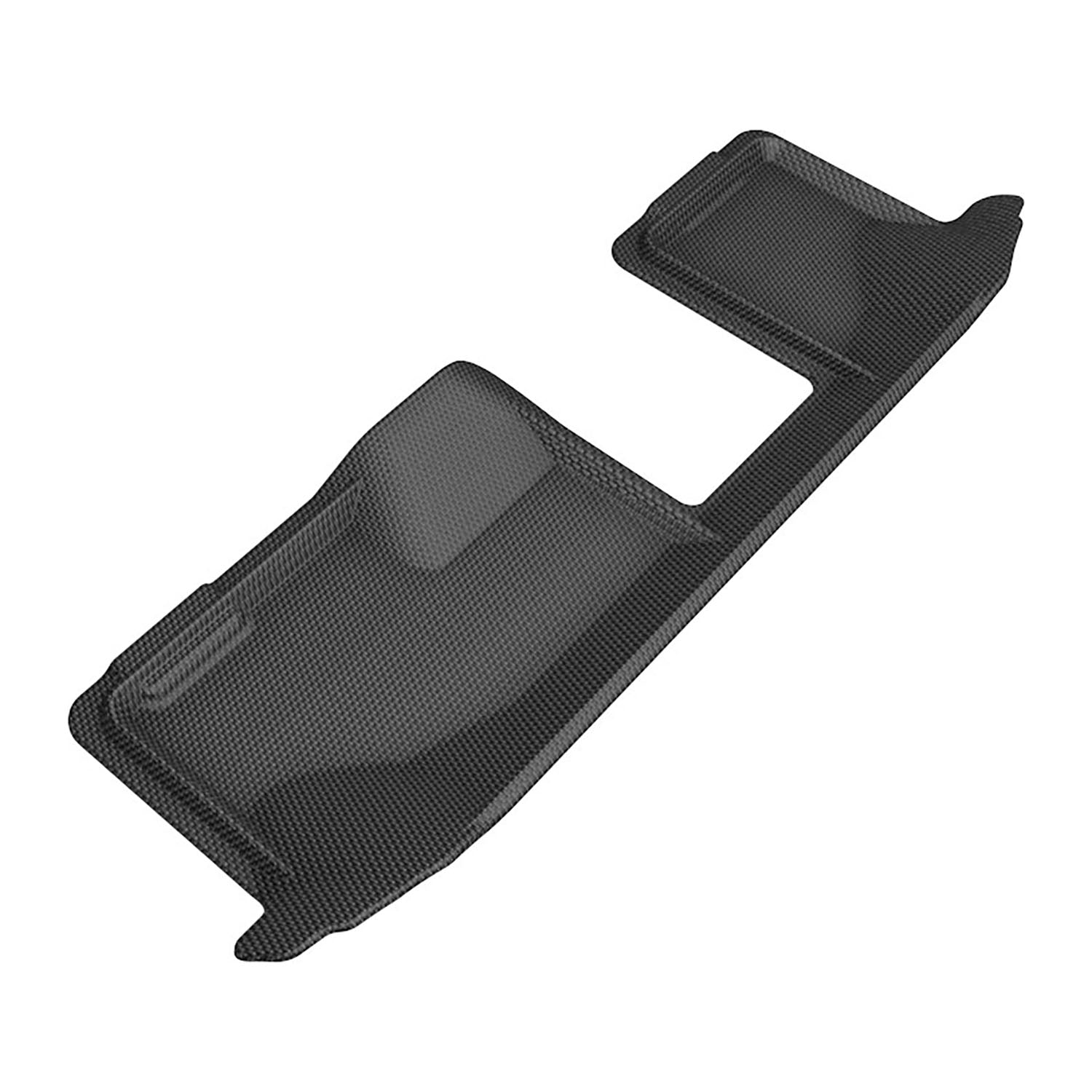 3D Maxpider 2022-2024 Mitsubishi Outlander Custom Fit 3rd Row Black Kagu Carbon Fiber Embossed Pattern Floor Mat L1MT07131509