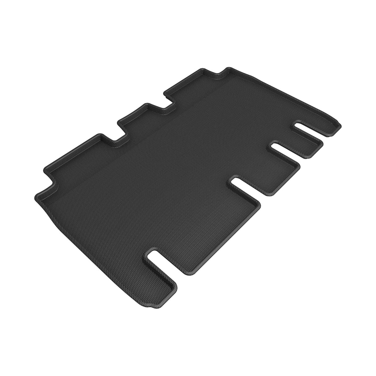 3D Maxpider 2022-2024 Tesla Model X 5 Seat Custom Fit Kagu 2nd Row Floor Mat Carbon Fiber Embossed Pattern Black L1TL04621509