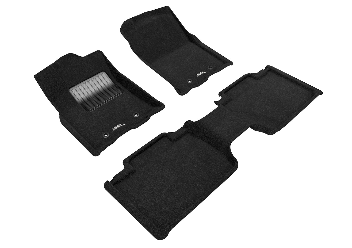 3D Maxpider 2018-2023 Toyota Tacoma Custom Fit Elegant 1st 2nd Row Full Set Floor Mat Woven PP Black L1TY24904709