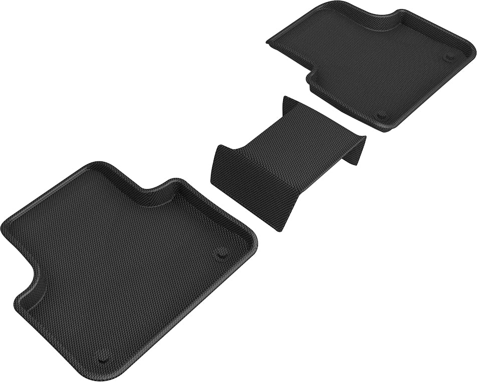 3D Maxpider 2019-2024 Lamborghini Urus Custom Fit Floor Liner Kagu 2Nd Row Floor Mat Carbon Fiber Embossed Pattern Black L1LB00021509
