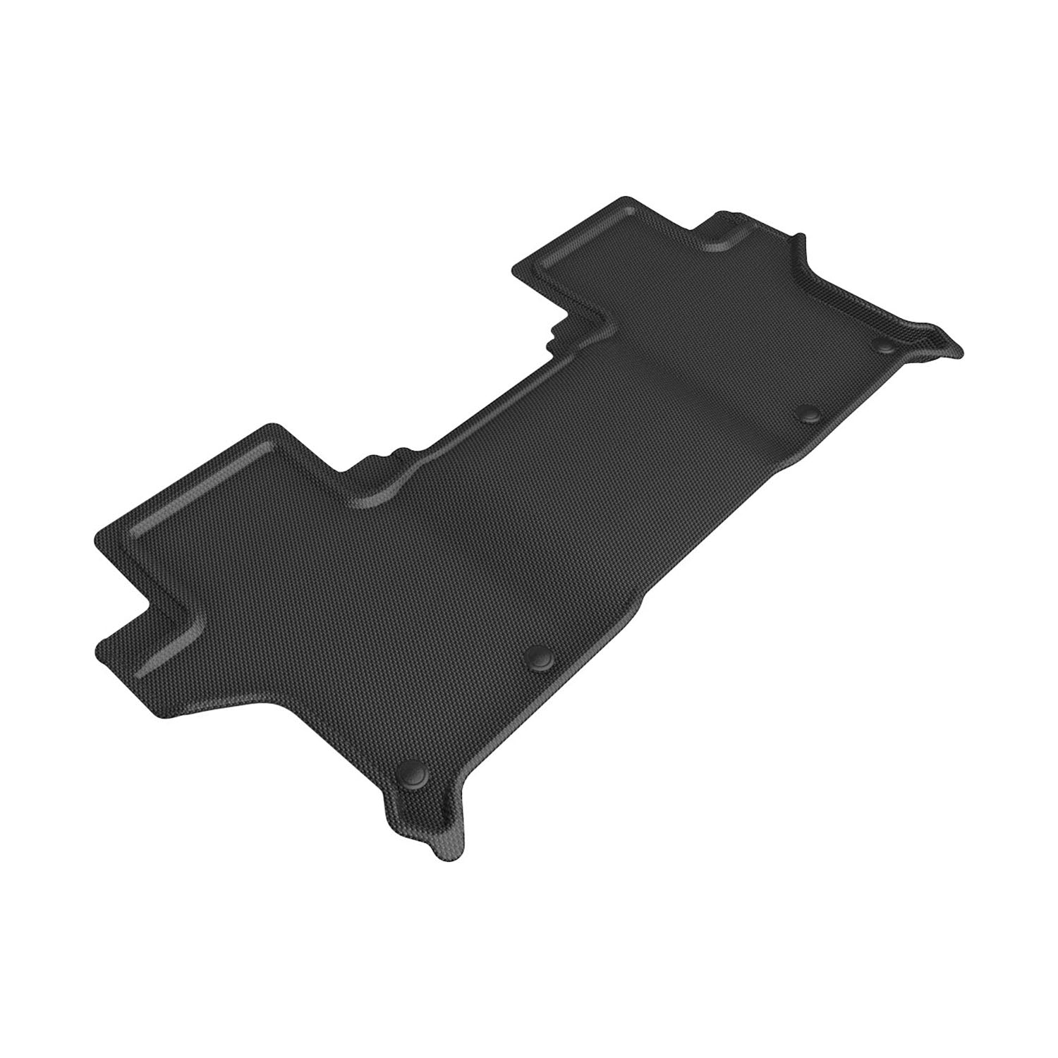 3D Maxpider 2020-2024 Land Rover Defender 90 Custom Fit Kagu 2nd Row Floor Mat Carbon Fiber Embossed Pattern Black L1LR03121509