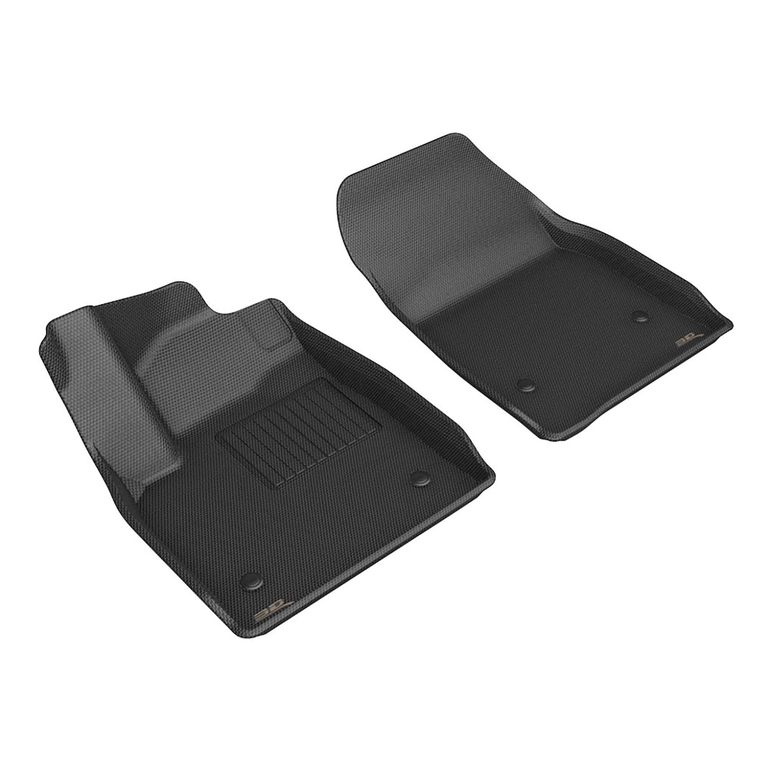 3D Maxpider 2023-2024 Cadillac Lyriq 1st Row Kagu Carbon Fiber Embossed Pattern Floor Mat Black L1CD02511509
