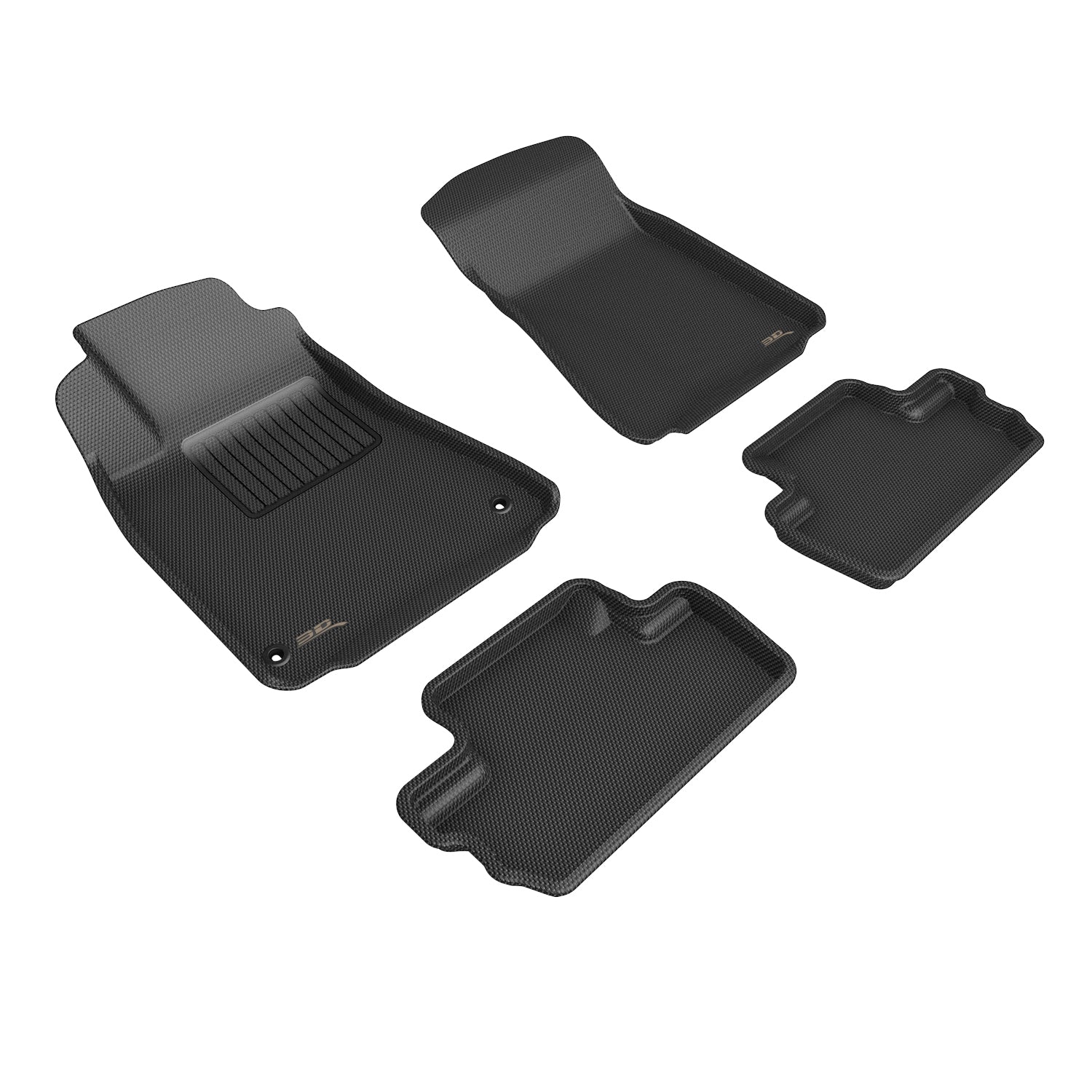 3D Maxpider 2009-2015 Lexus IS Kagu Black 1st Row 2nd Row Floor Liner L1LX01701509