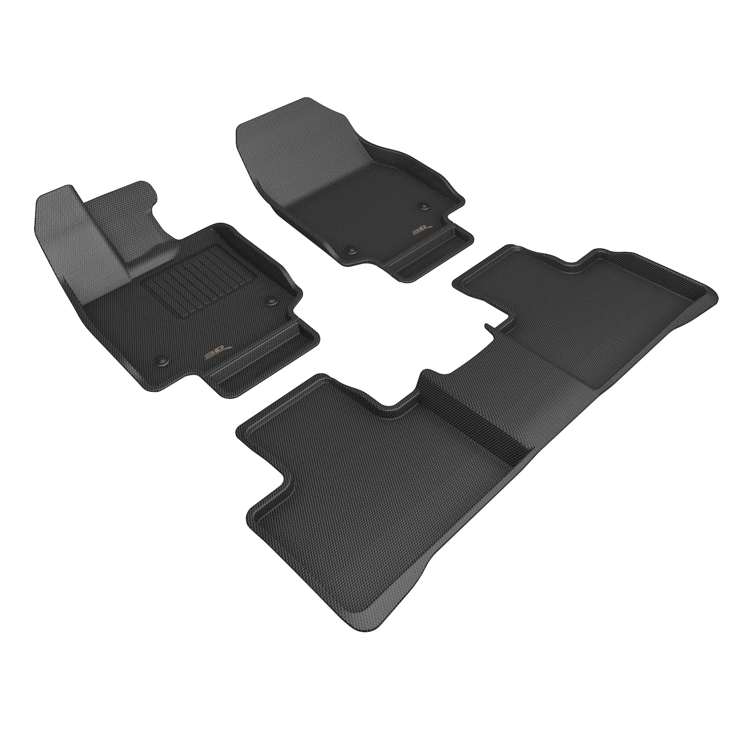 3D Maxpider 2023-2024 Lexus RX Custom Fit Floor Liner Mat 1st 2nd Row Series Kagu Floor Mat Carbon Fiber Embossed Pattern Black L1LX08001509