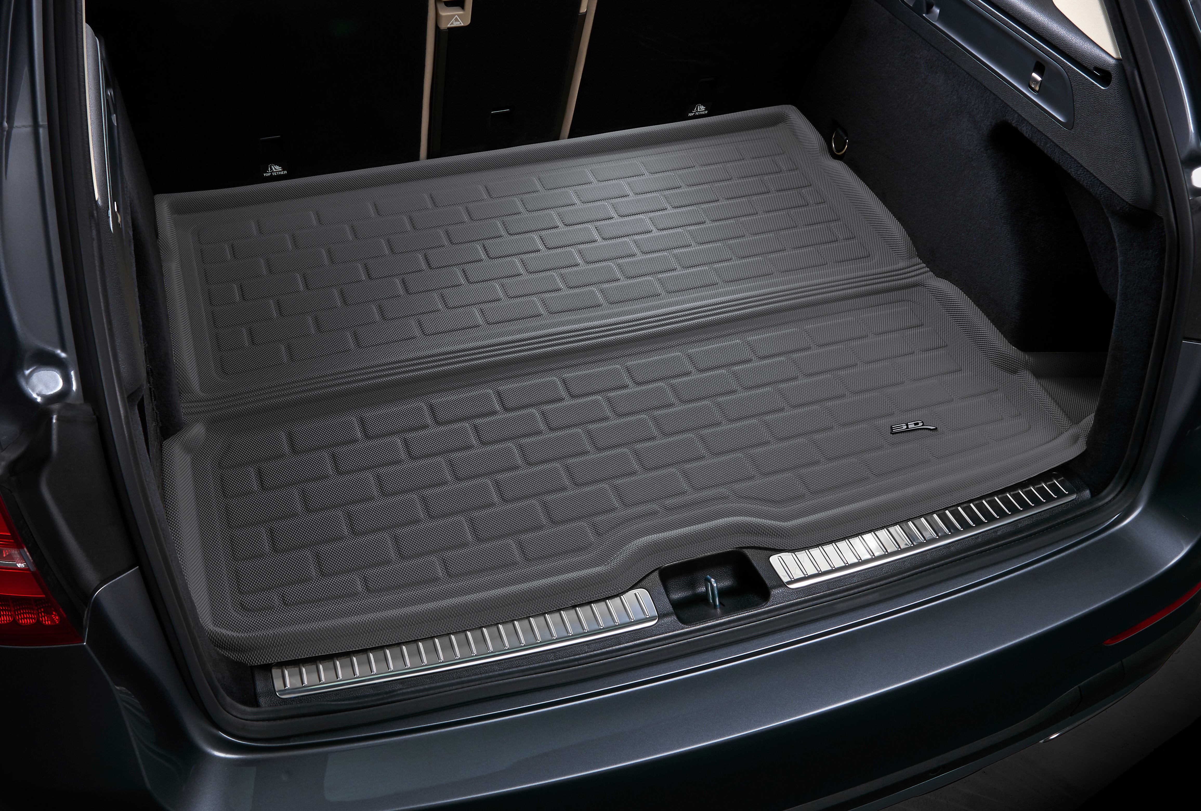 3D Maxpider 2022-2023 Chevrolet Bolt EUV Kagu Series Custom Fit Carbon Fiber Embossed Pattern Cargo Liner Gray M1CH0971301