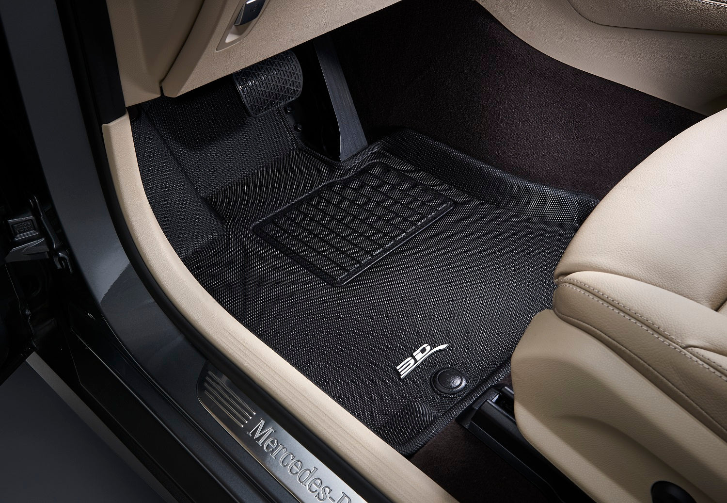 3D Maxpider 2005-2011 Lexus GS Kagu 1st Row Carbon Fiber Embossed Pattern Black Floor Mats L1LX00411509