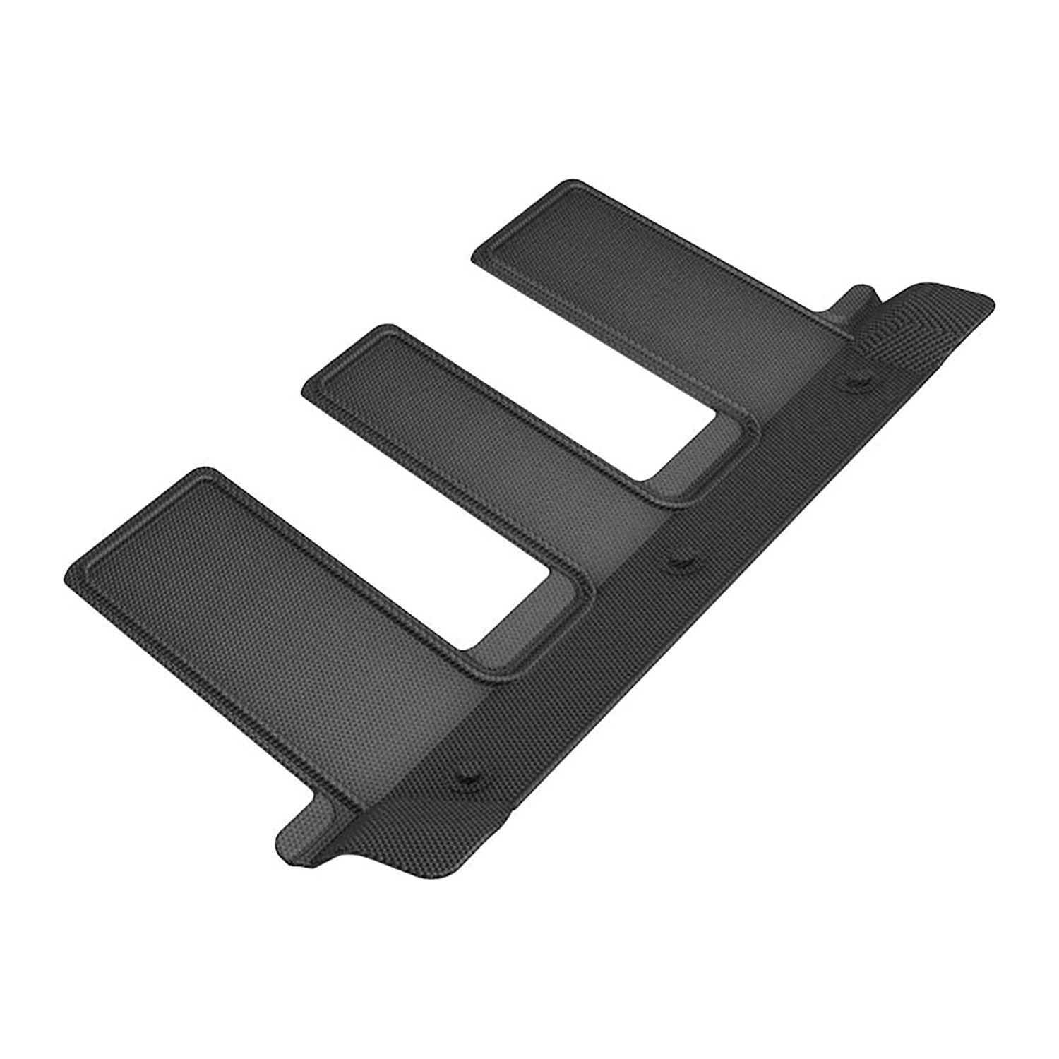 3D Maxpider 2022-2023 Rivian R1S Kagu 3rd Row Carbon Fiber Embossed Pattern Black Floor Mats L1RI00131509