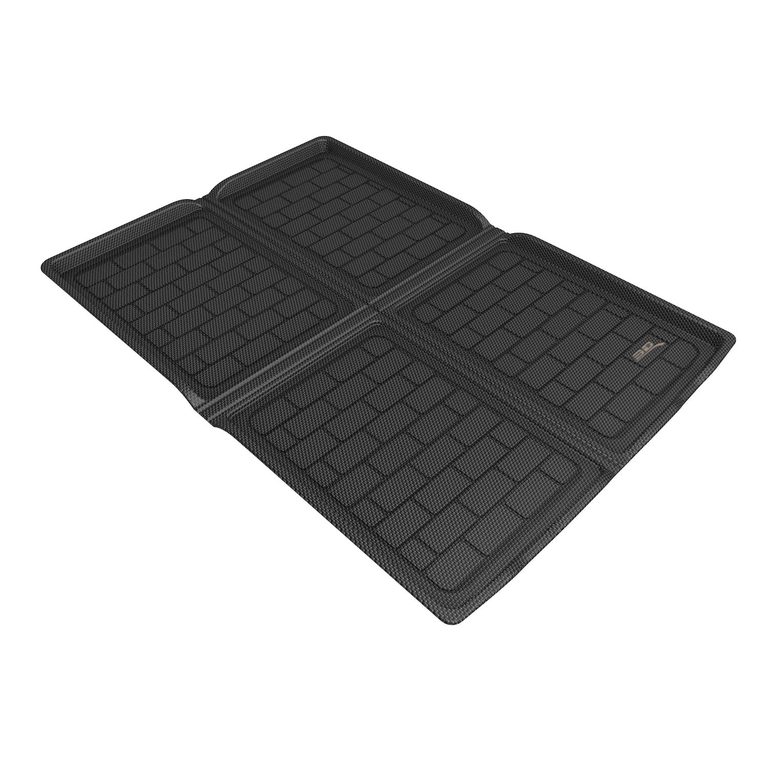 3D Maxpider 2023-2024 BMW 7 Series Custom Fit Cargo Liner Kagu Carbon Fiber Embossed Pattern Black M1BM1301309