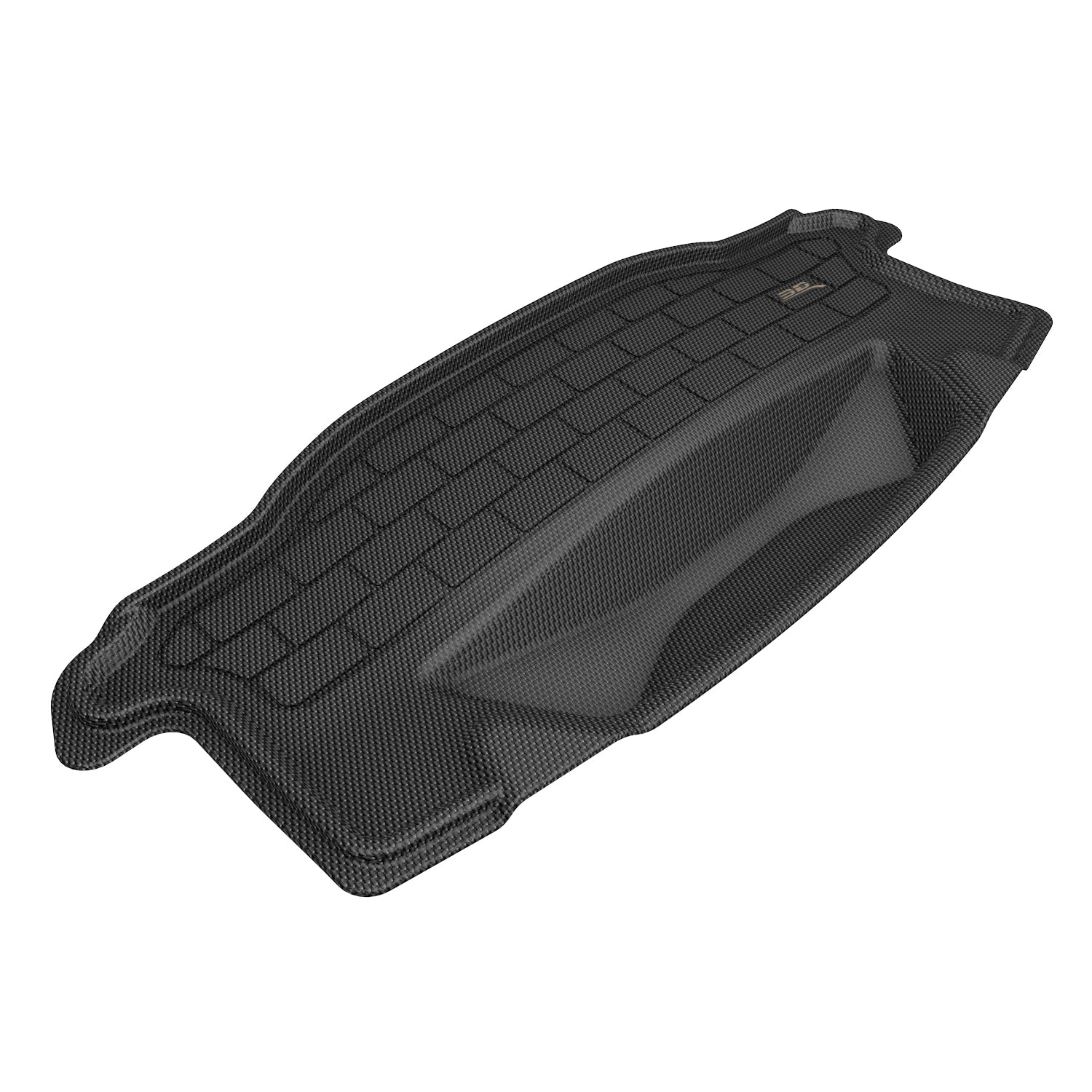 3D Maxpider 2020-2024 Chevrolet Corvette Kagu Carbon Fiber Embossed Pattern Cargo Liner Black M1CH0961309