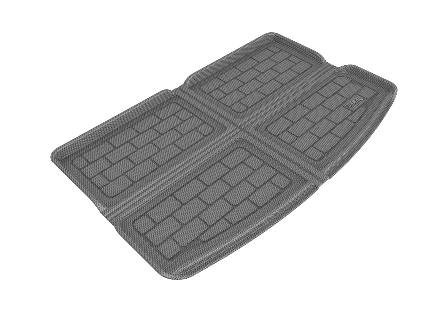 3D Maxpider 2022-2023 Chevrolet Bolt EUV Kagu Series Custom Fit Carbon Fiber Embossed Pattern Cargo Liner Gray M1CH0971301