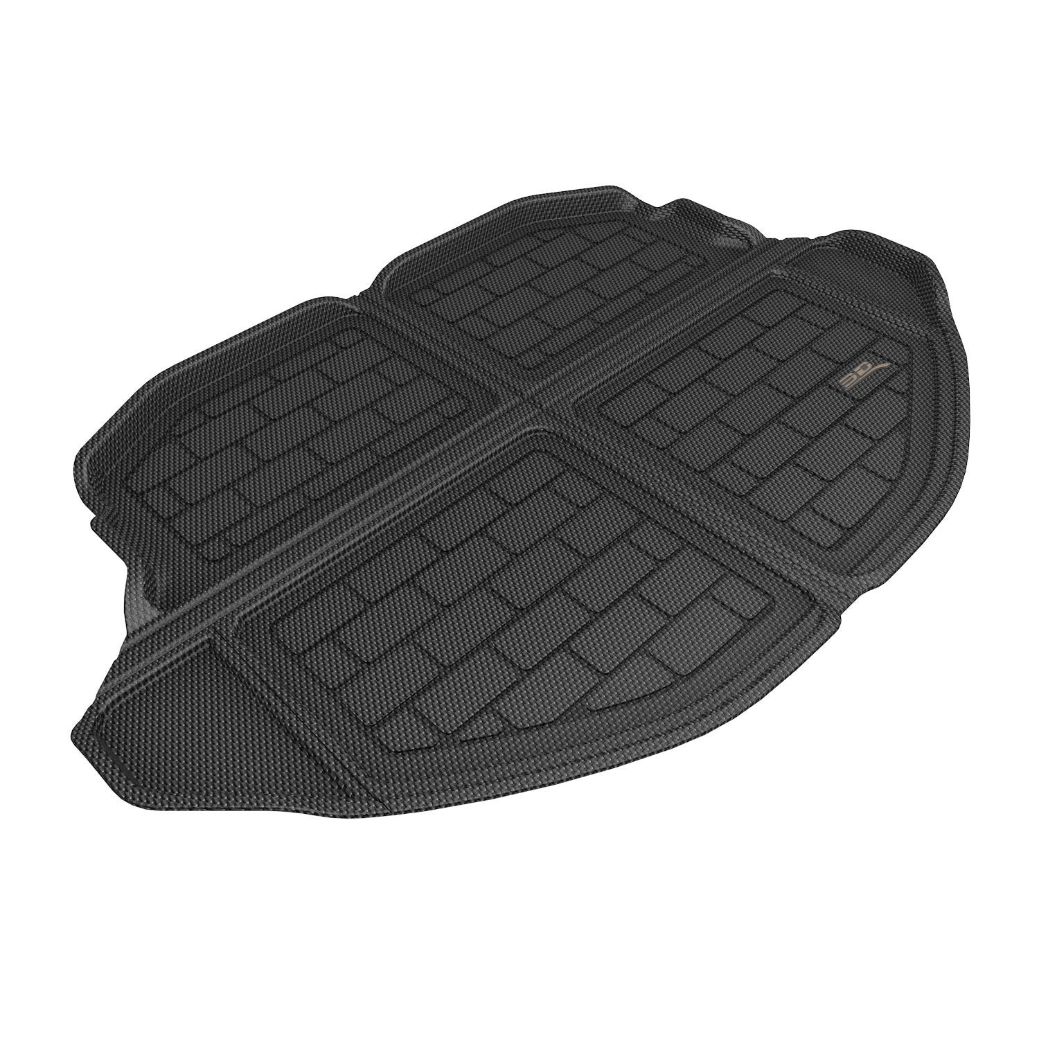 3D Maxpider 2022-2023 Ford F-150 Lightning Kagu Front Trunk Carbon Fiber Embossed Pattern Cargo Liner Black M1FR1281309